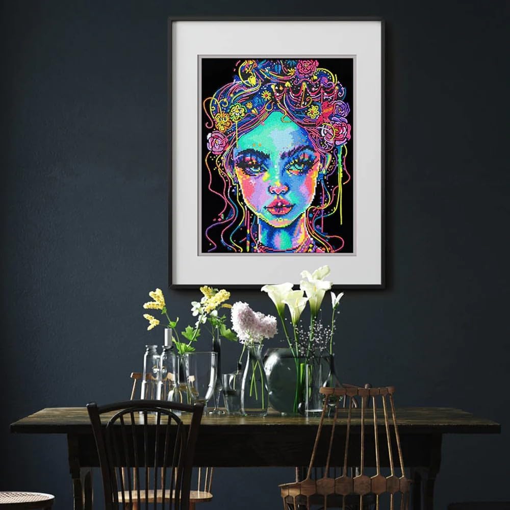 Diamond Painting Set, Neon Schönheit