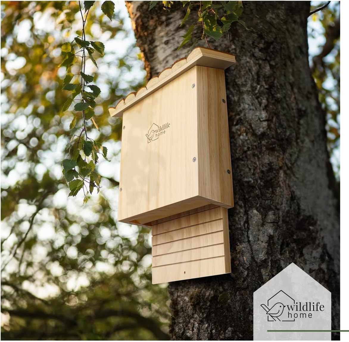 Wetterfester Fledermauskasten, Fledermauskasten mit Rindendach