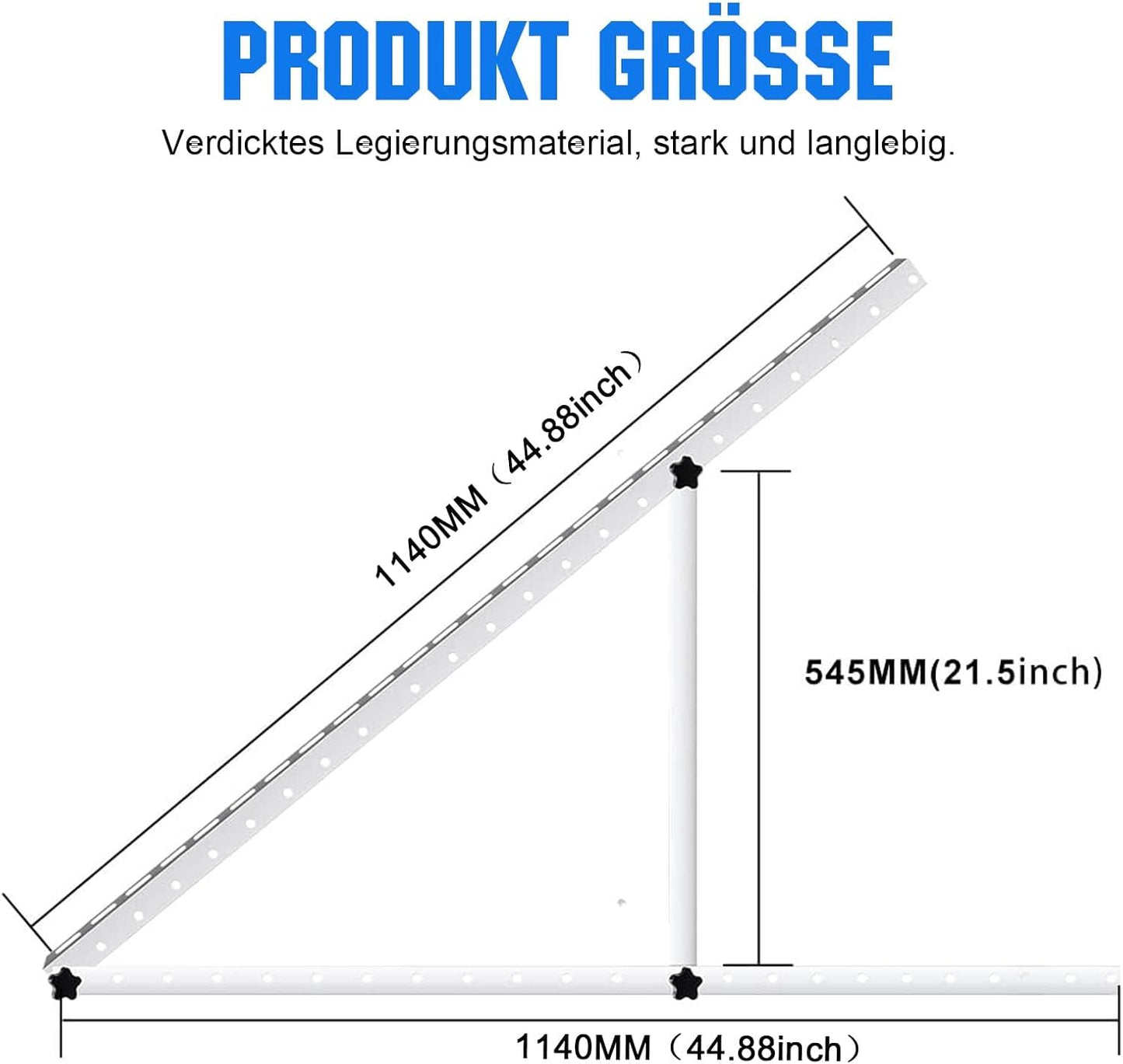 Solarpanel-Halterung für Flachdach, 114cm Normal Solarmodul Halterung