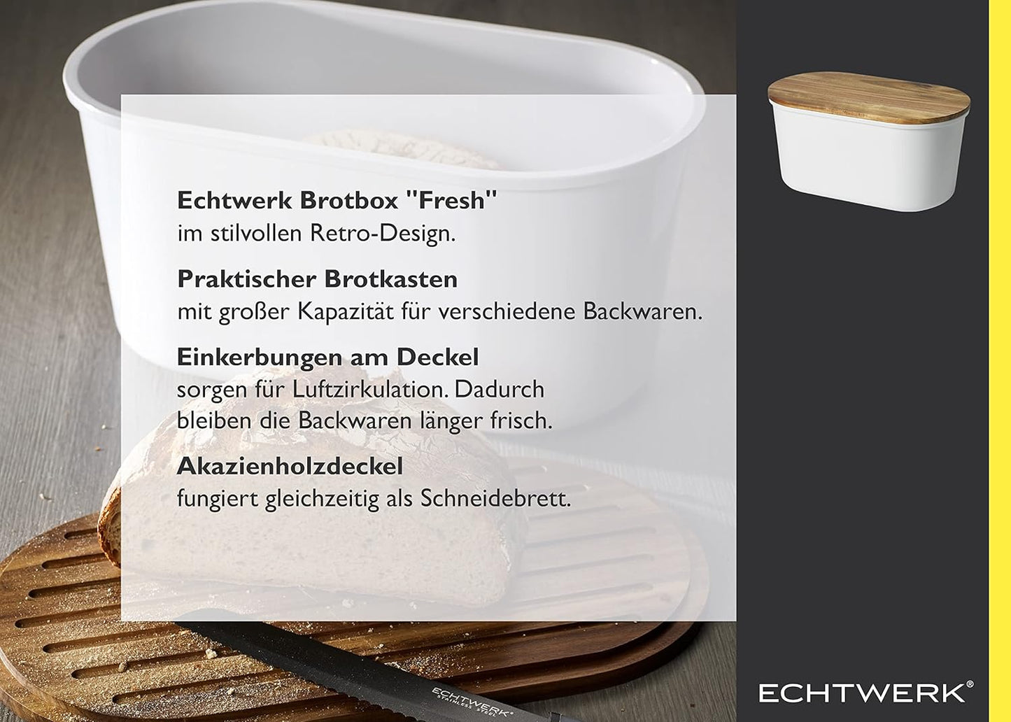 Brotkasten Fresh, Single Weiss