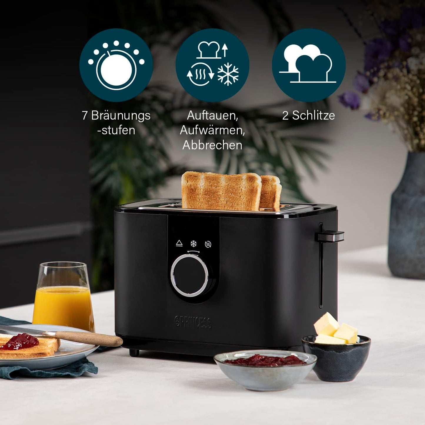 Toaster Moments mit LED-Anzeige, Toaster