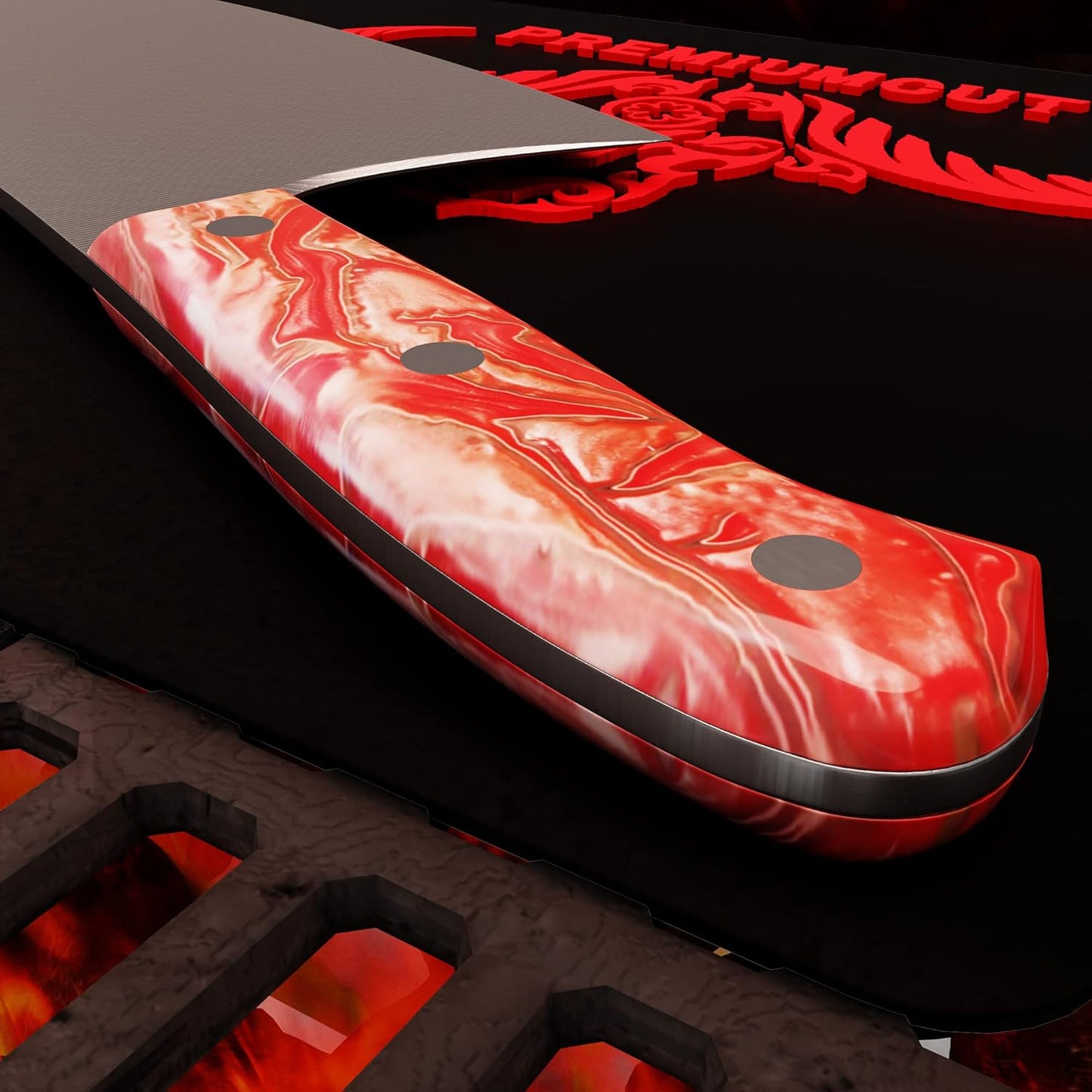 Red Diamond Hackmesser, 22 cm Küchenbeil / Red Diamond
