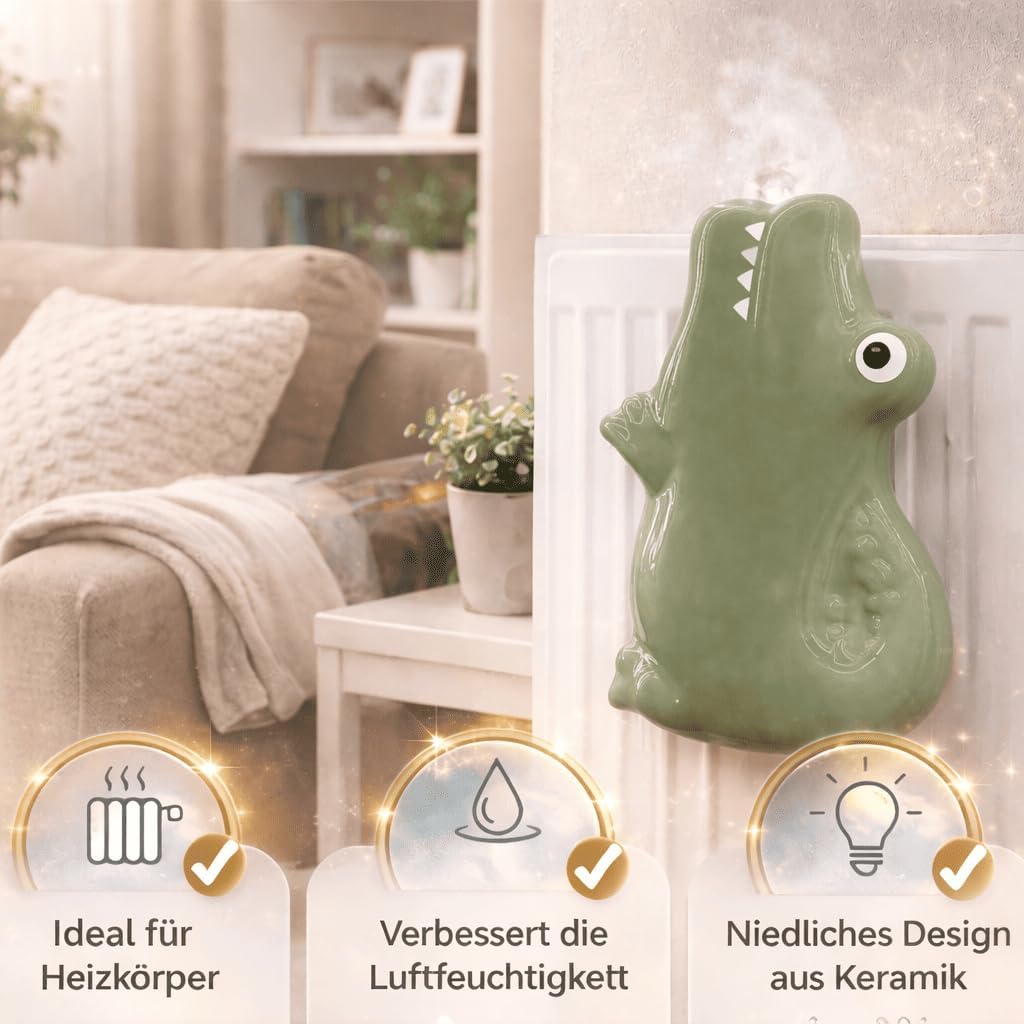 6-teiliges Luftbefeuchter-Set für Heizung Krokodile, Krokodile