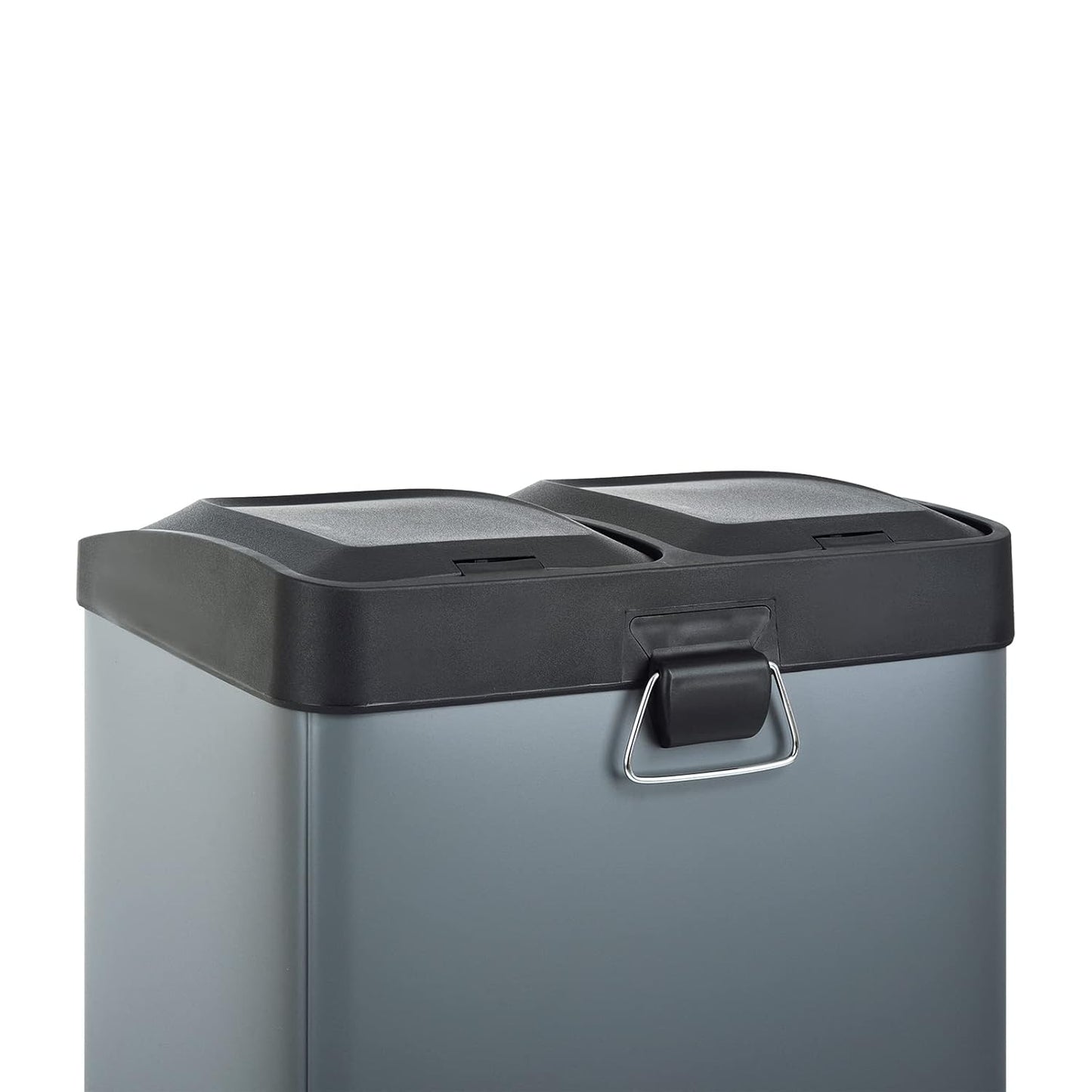Doppel-Küchen-Abfalleimer für Mülltrennung (2x20L), Grau