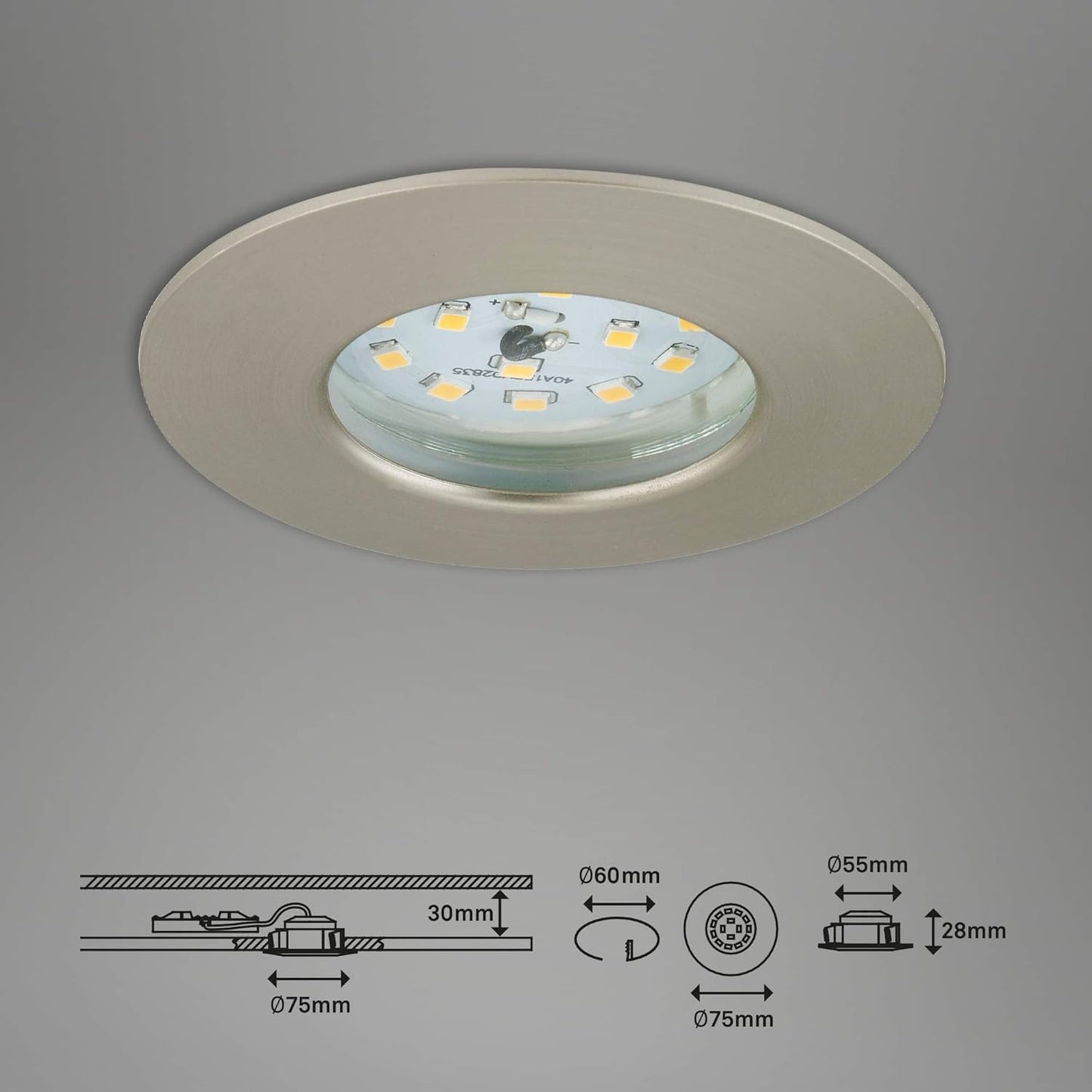 7204-032, 3er Set ; Matt-nickel