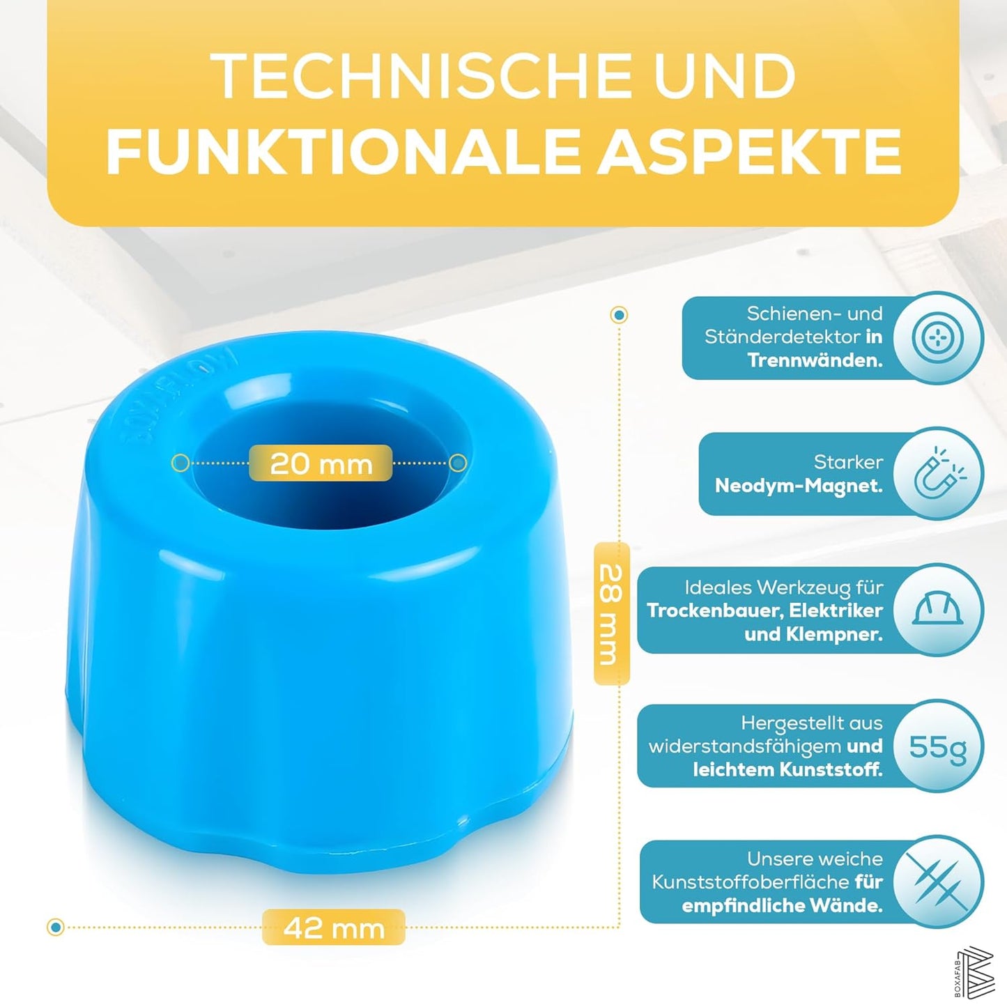 Magnetischer Schienendetektor für Trockenbau-Projekte, PRO