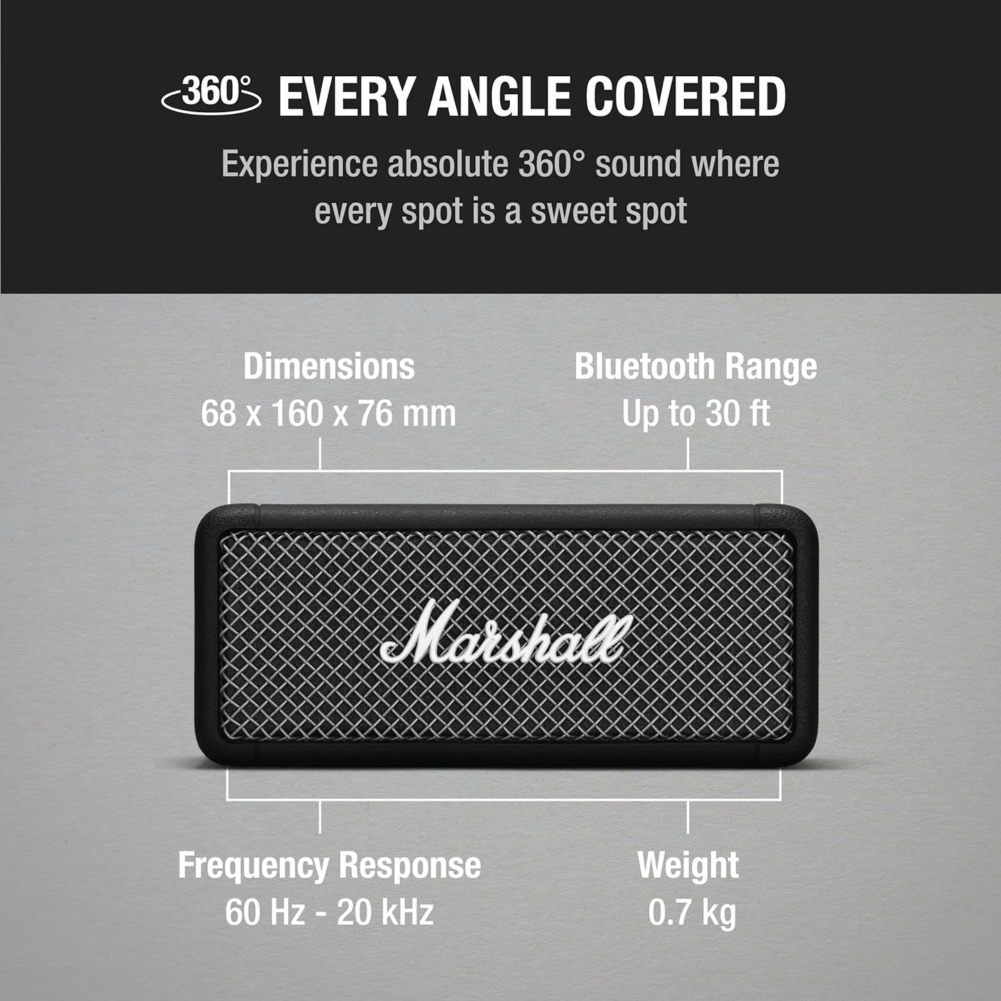 Emberton - Tragbarer Bluetooth-Lautsprecher, Schwarz|Tragbarer Lautsprecher|Emberton