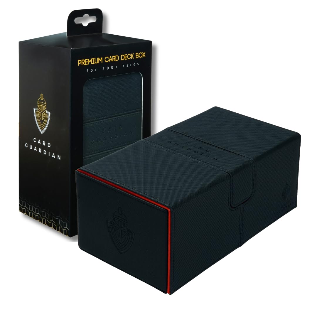 Premium Deck Sammelkarten Box für 200 Karten, Schwarz