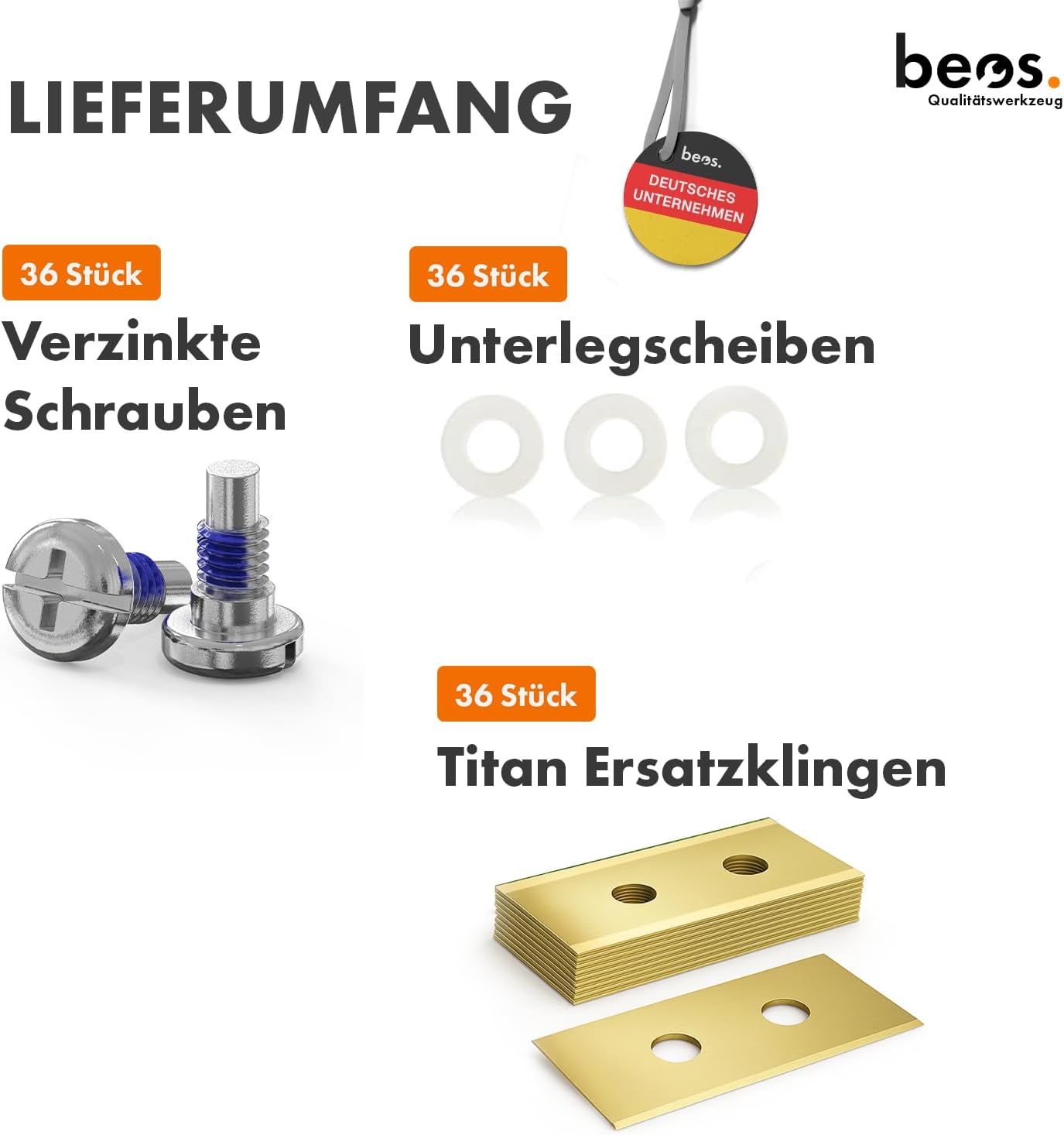 36-teiliges Ersatzmesser-Set für Mammotion Mähroboter, Für Mammotion