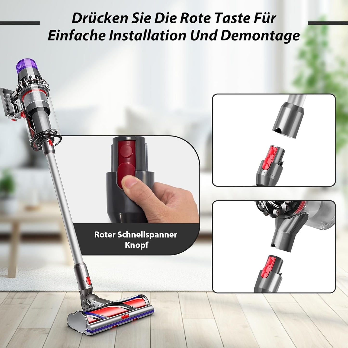 Teleskop-Verlängerungsrohr für Dyson, Silber