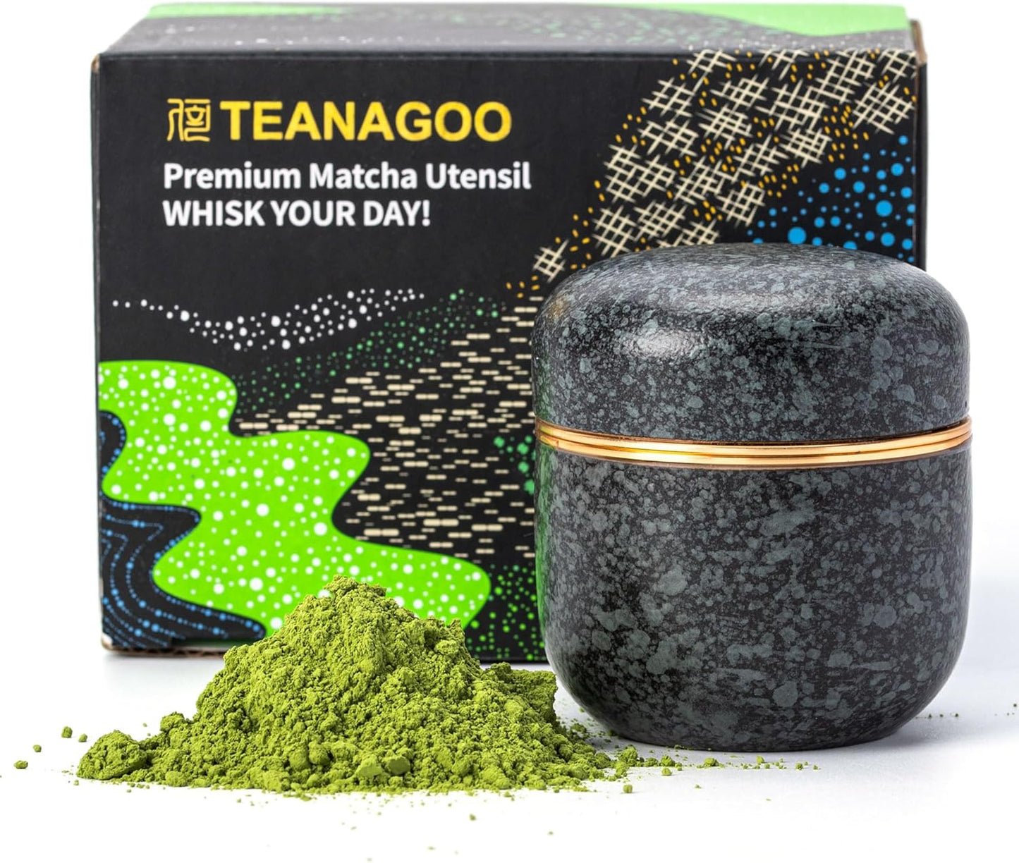 Matcha-Behälter, Anthrazitgrau