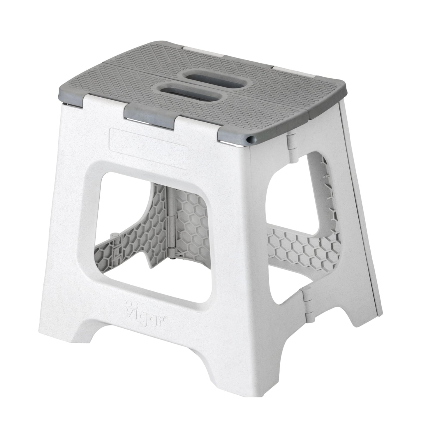 Zusammenklappbarer Hocker, Grau Zeroline 32 cm, 1-Step
