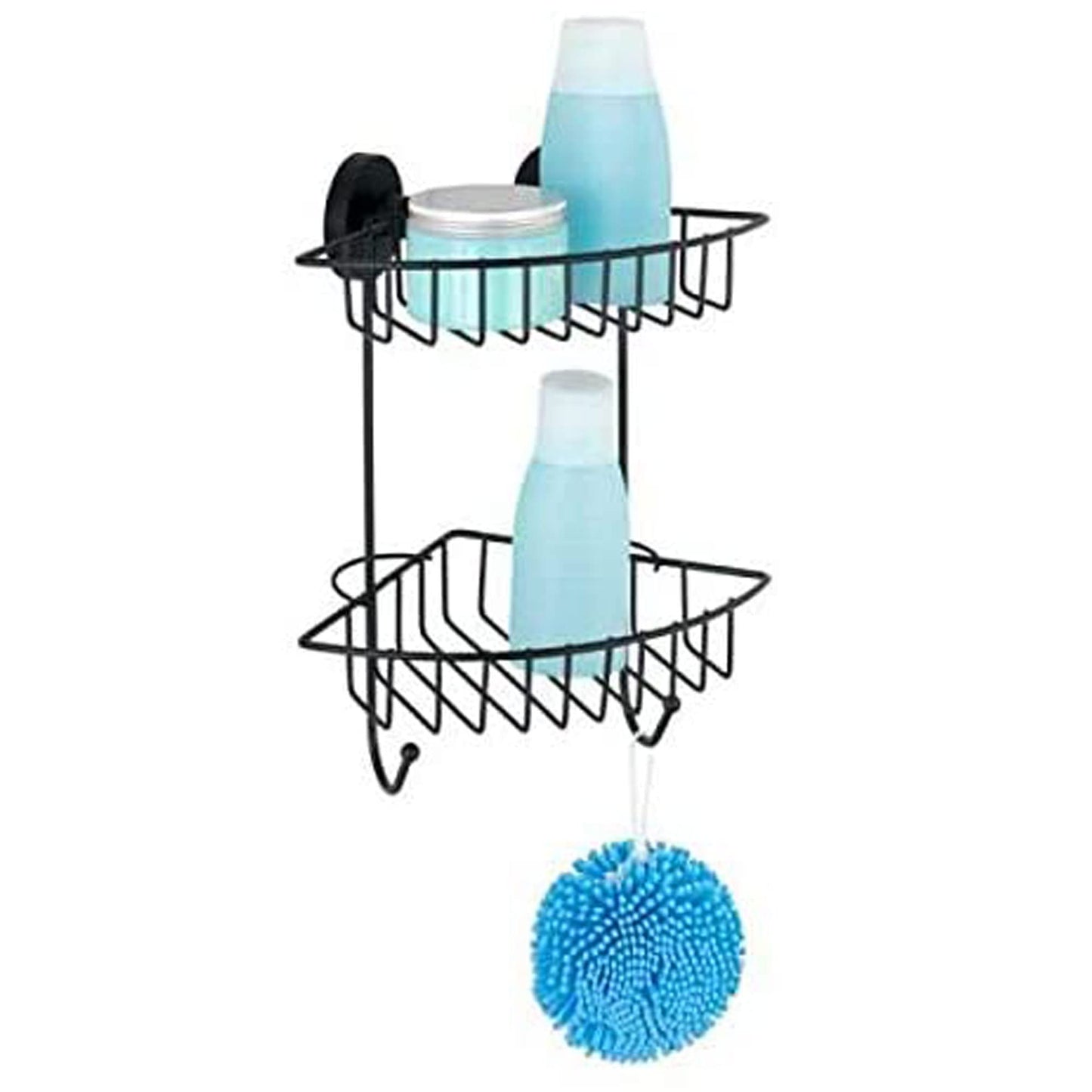 Vacuum-Loc Eckregal, Schwarz 22,5 x 29,5 x 16 cm 2 Etagen