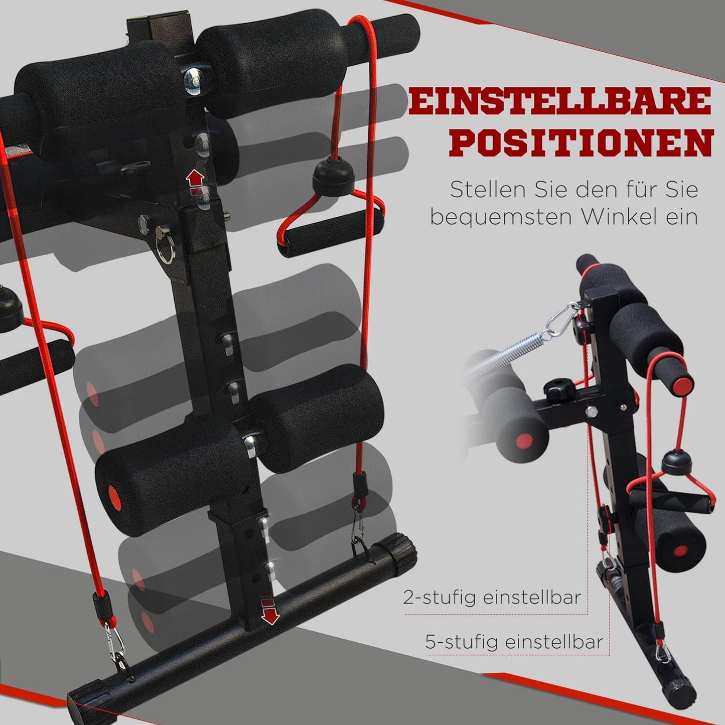 Sit-Up-Bank mit Widerstandsbänder