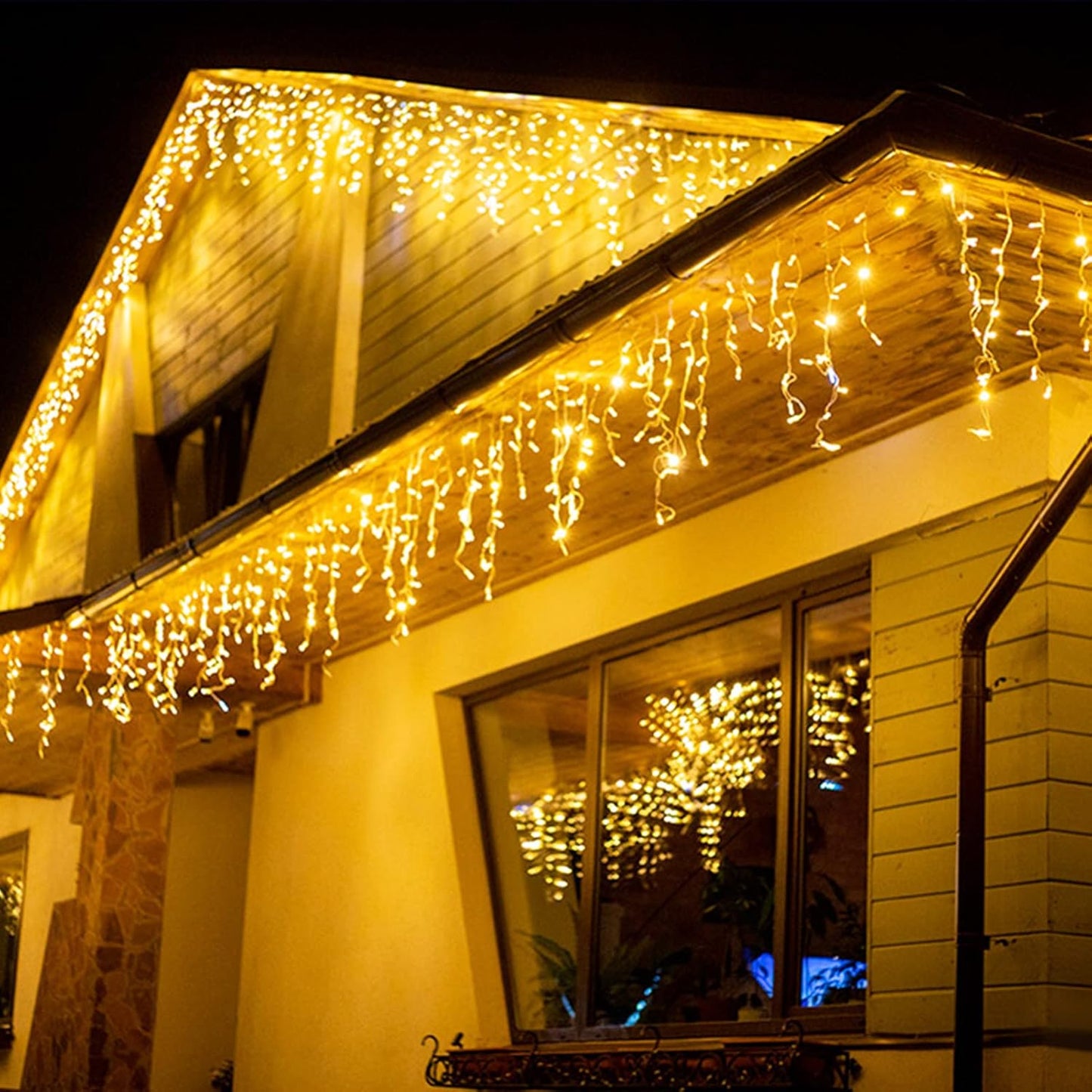 Eisregen Lichterkette, Warmweiss 15M 660LED