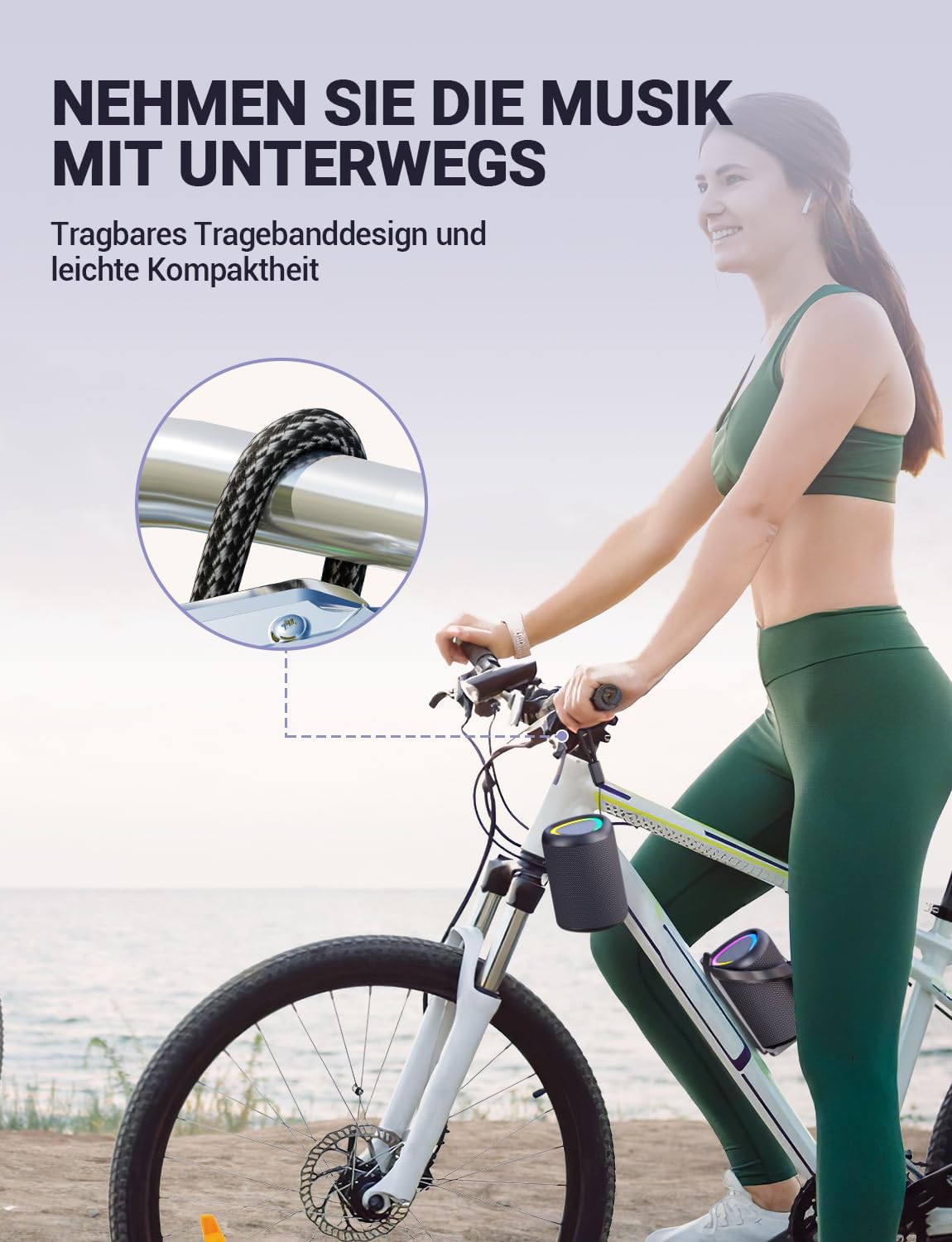 Kompakter Bluetooth-Lautsprecher LYYX03N mit TWS & RGB Lichtern, A46