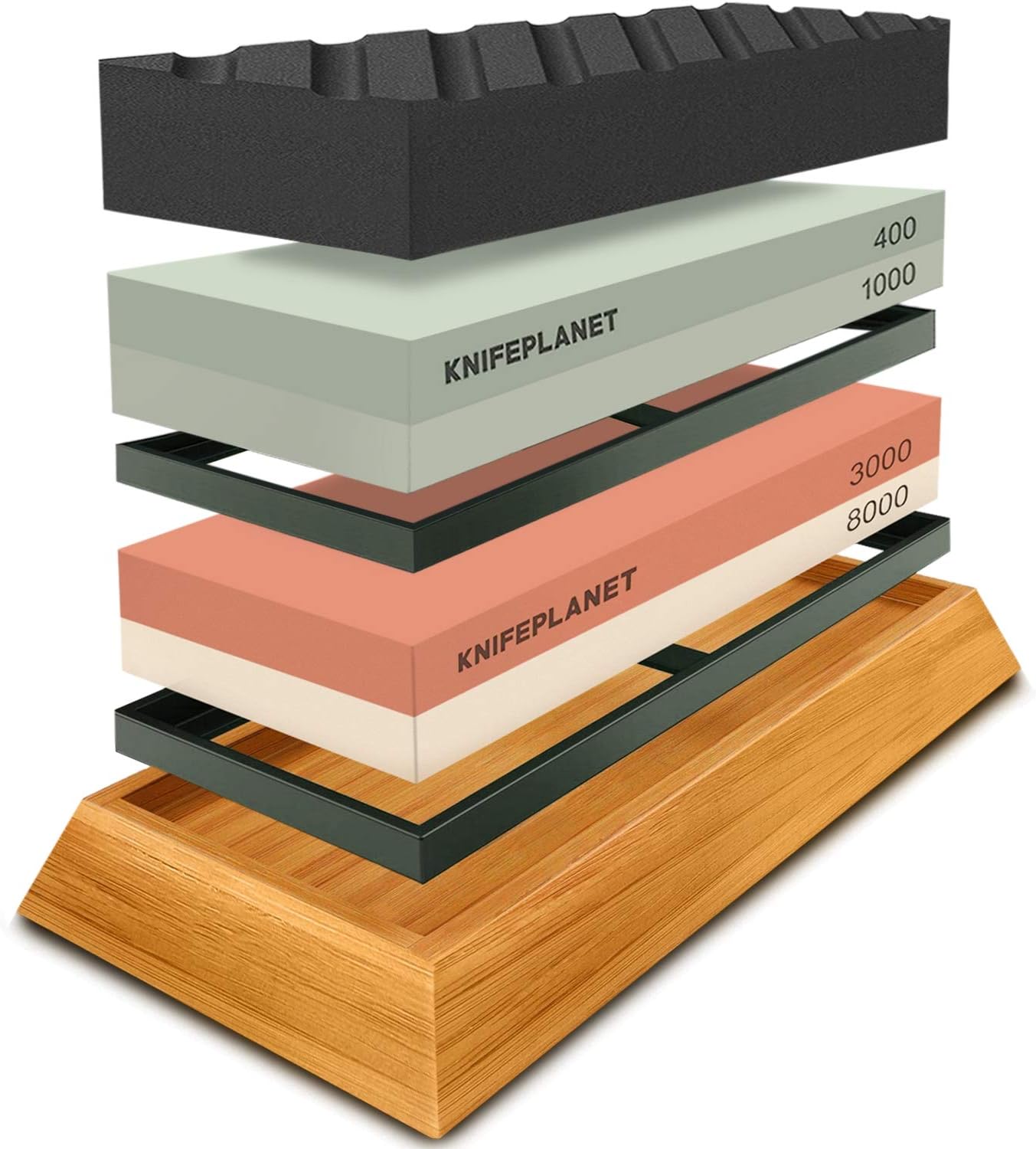 Whetstone Schleifstein-Set, 400/1000 3000/8000 Set