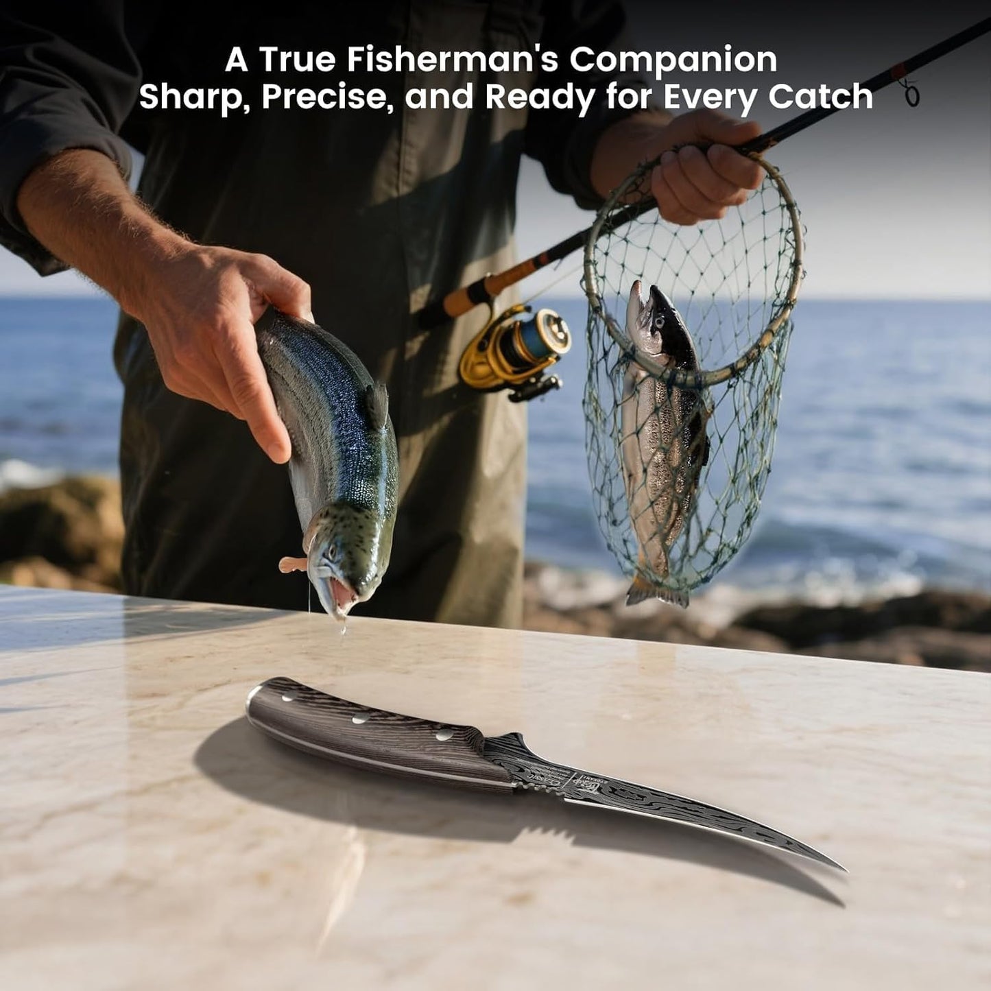 Filetiermesser mit flexibler Klinge, Filetiermesser 18,3 cm