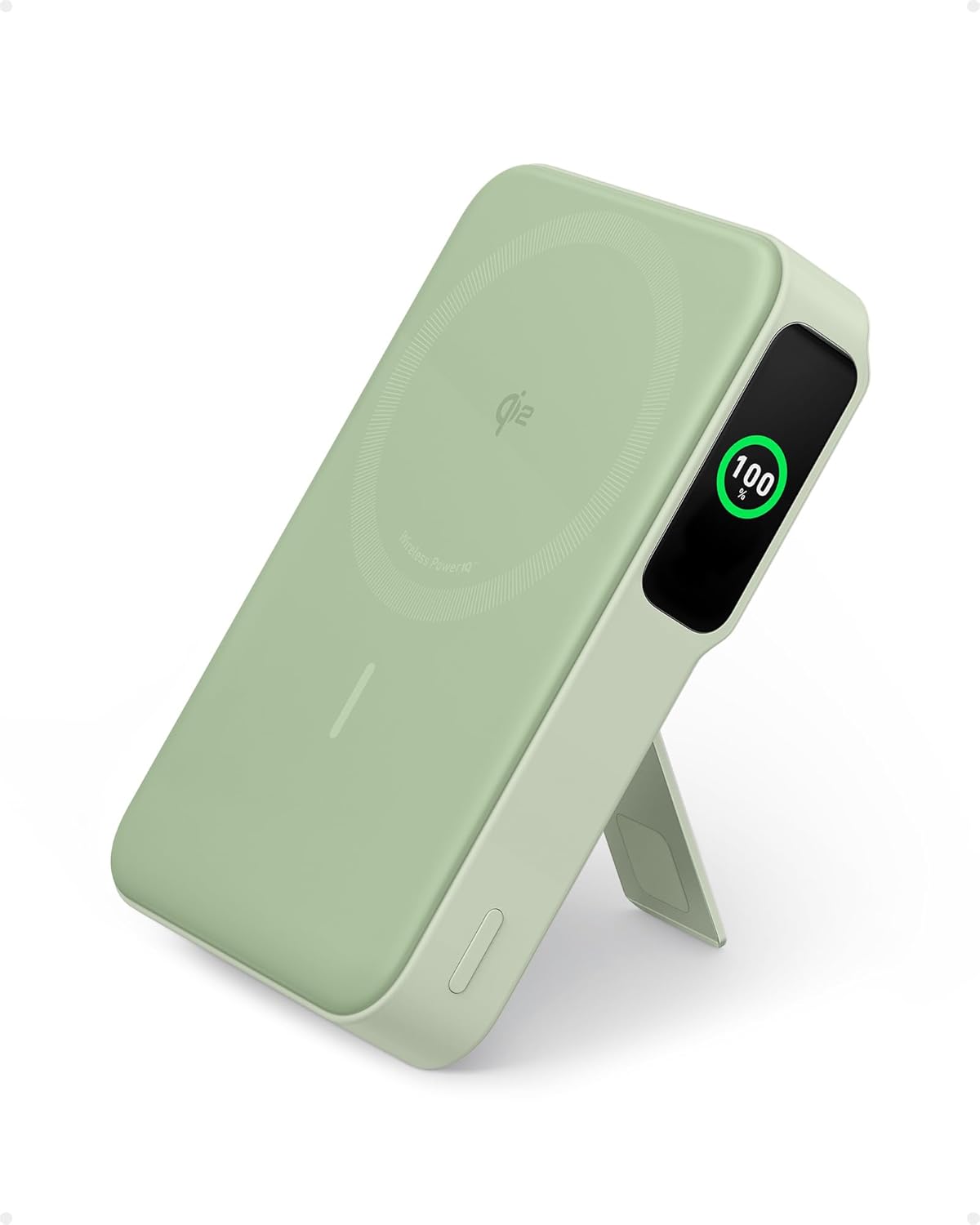 MagGo Power Bank mit 15W MagSafe-Ladegerät, Grün