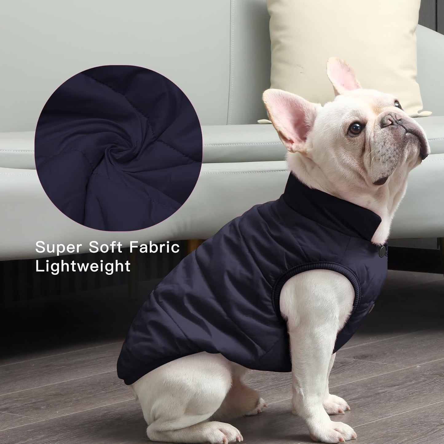 Hundejacke für Winter, 2-lagiges Fleece, Winddicht, X-Small (Pack of 1) Blau