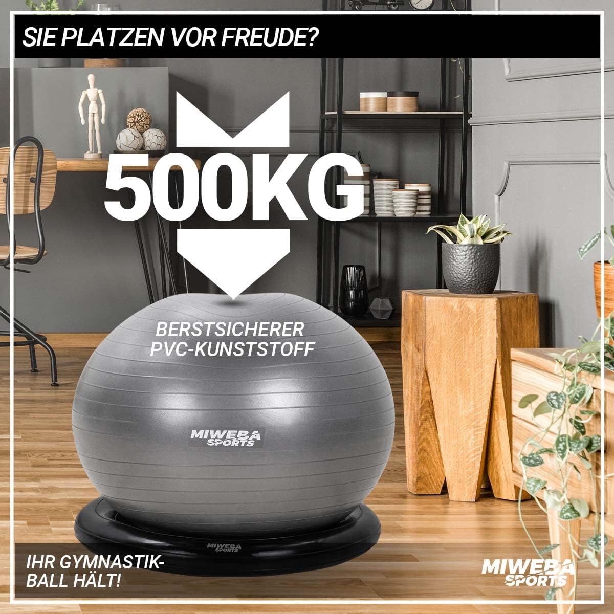 Gymnastikball mit Ballauflage, Beige