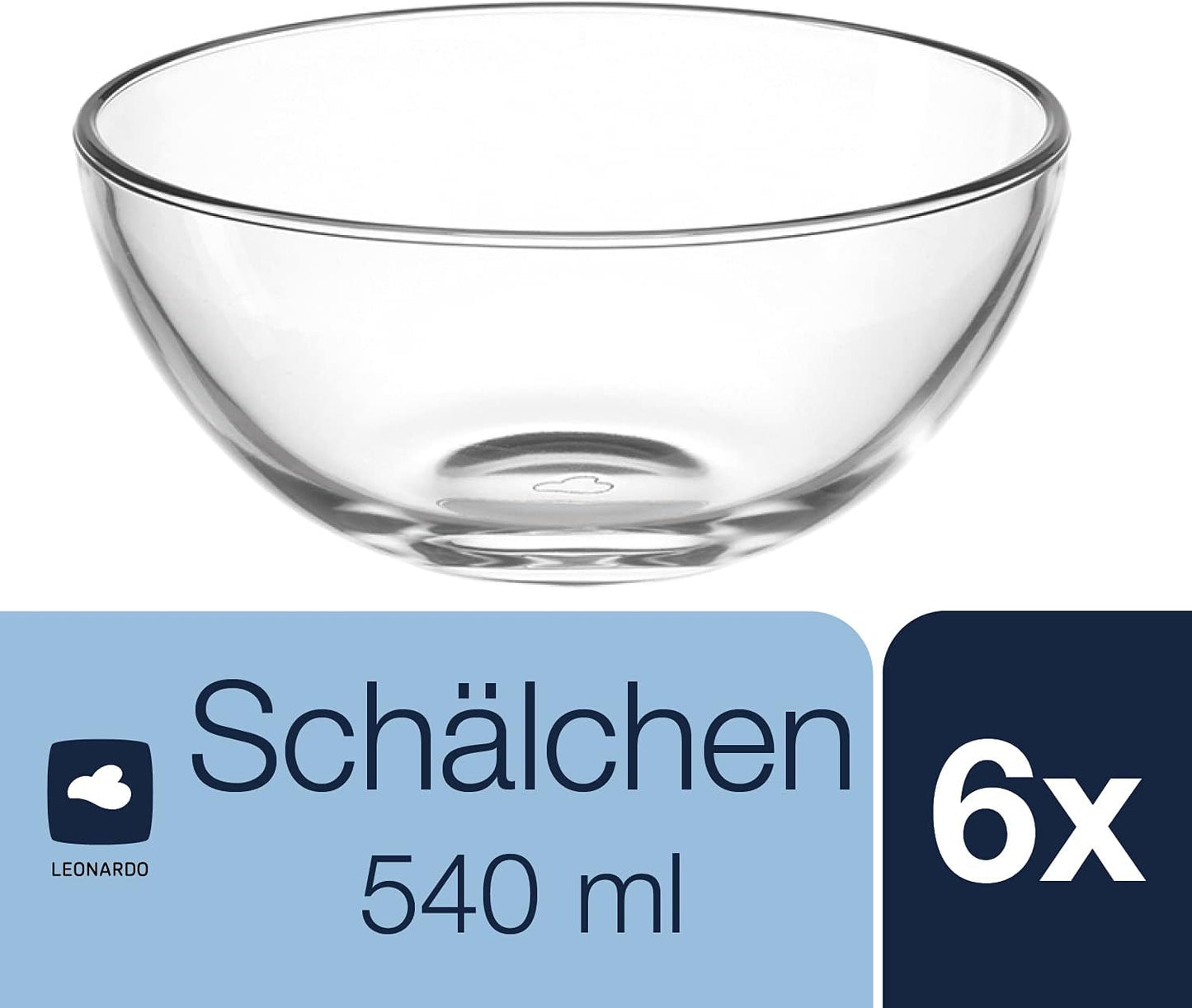 Cucina Glasschalen-Set, Standard 6 Pieces | 540 ml, Diameter 14 cm