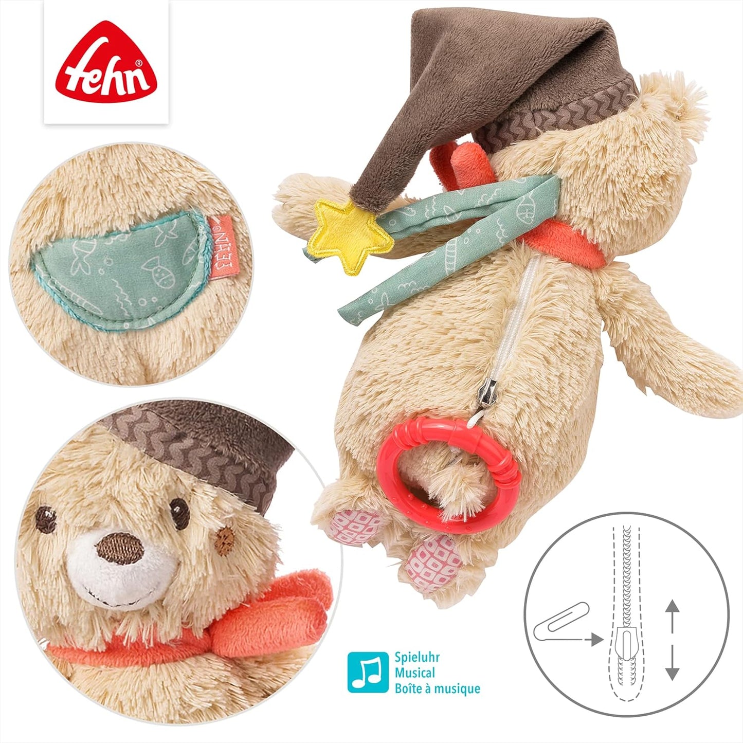 Mini-Spieluhr Bär mit Brahms Wiegenlied, Bär