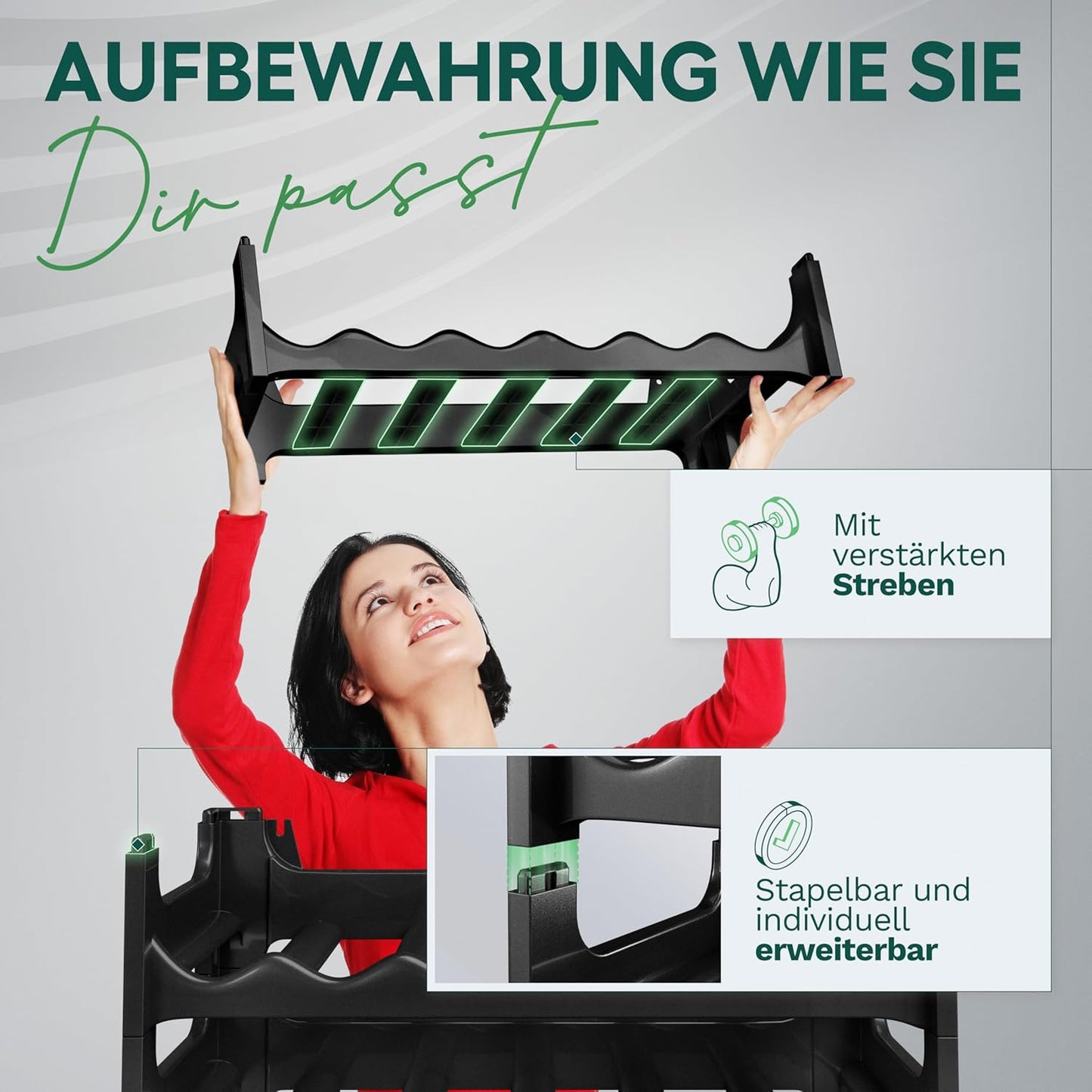 Modulares Flaschenregal, für 72 Flaschen