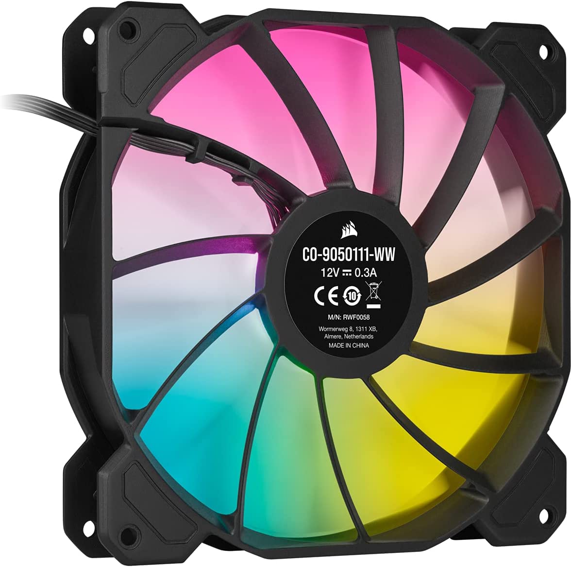 iCUE SP140 RGB Elite Performance 2er 140x140x25, Gehäuselüfter, 2-Pack mit Lighting Node CORE Single