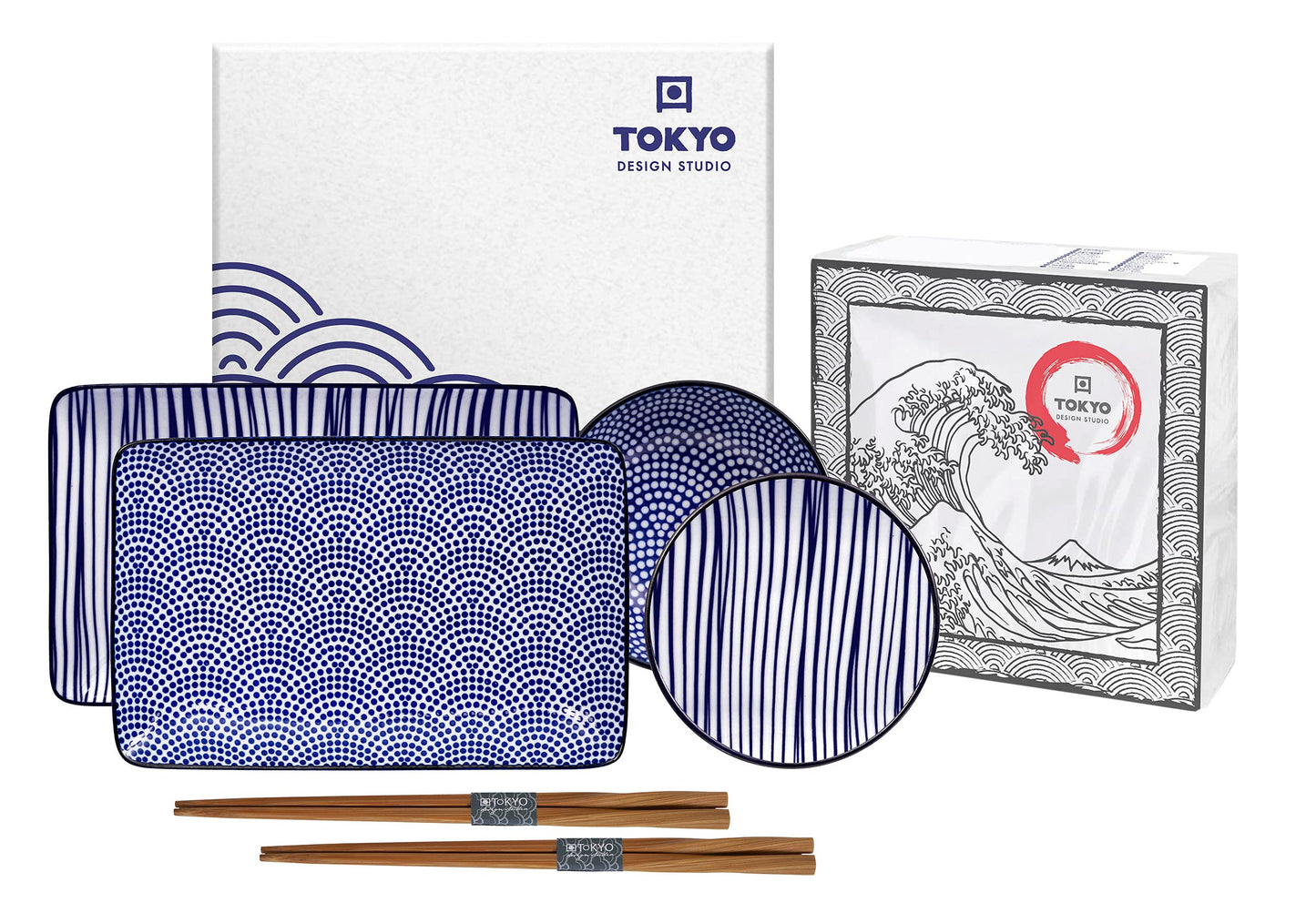 Nippon Blue Sushi-Set, 6-teilig, Set III, Set III (6tlg.)