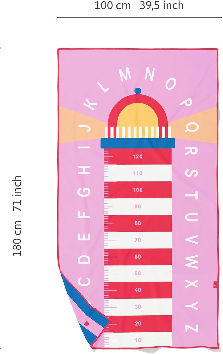 Strand- und Poolhandtuch für Kinder, Leuchtturm L - 180 x 100cm