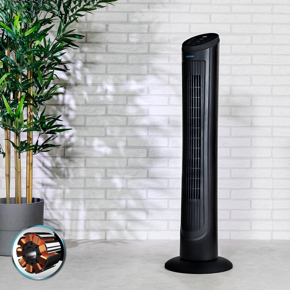 Turmventilator EnergySilence 9090 Skyline, Höhe 40" | Fernbedienung / Grauschwarz