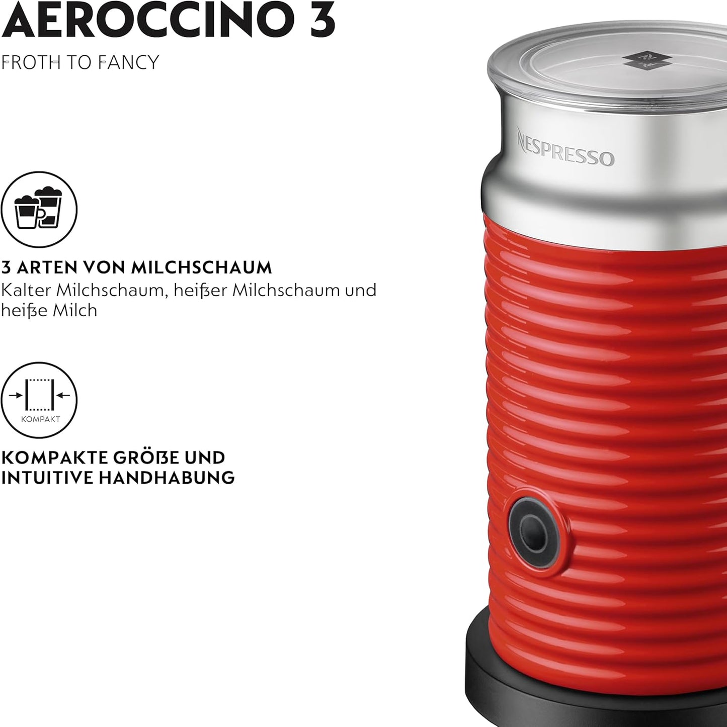 Milchaufschäumer Aeroccino 3, Rot - Aeroccino 3