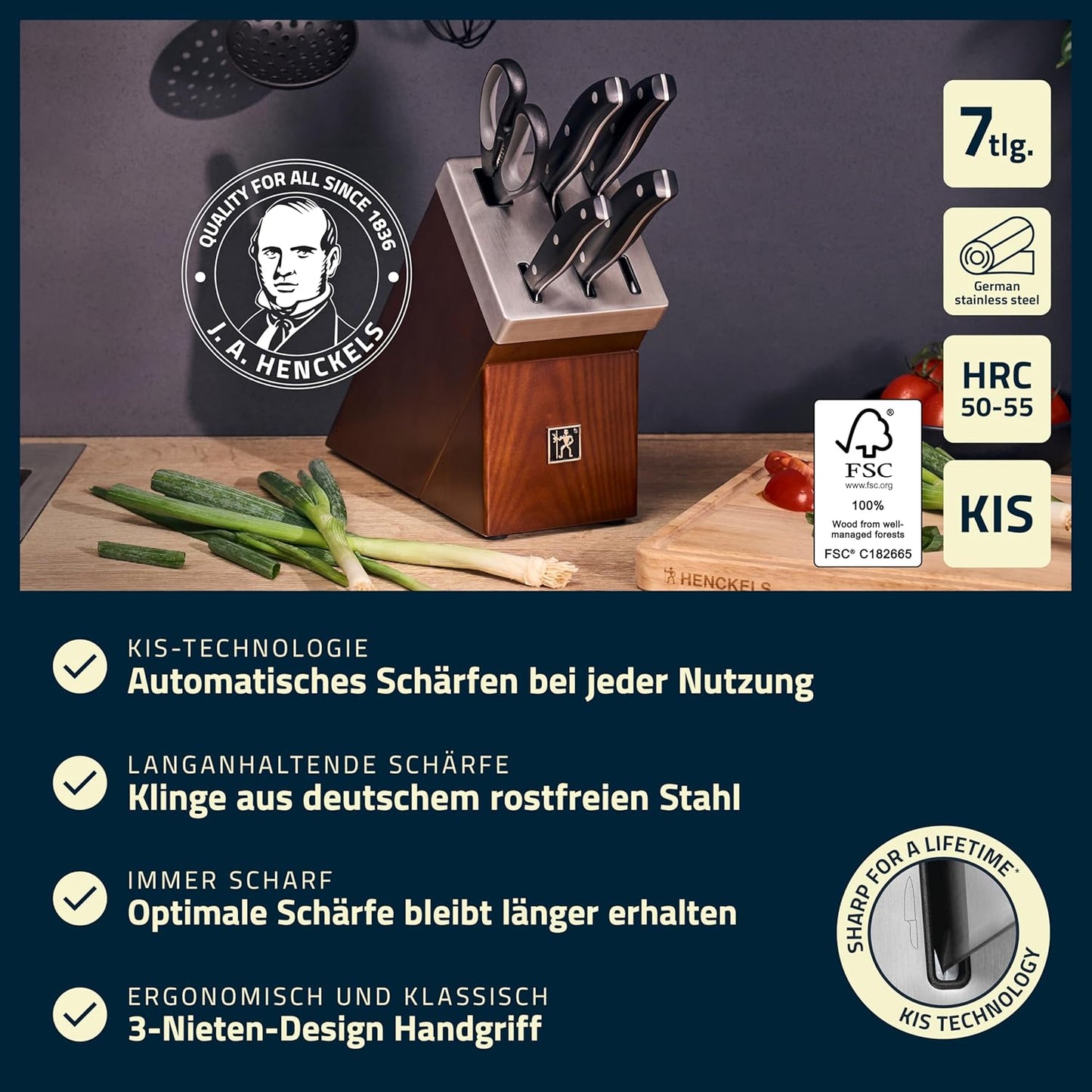 Selbstschärfendes Messerblock-Set Everyday