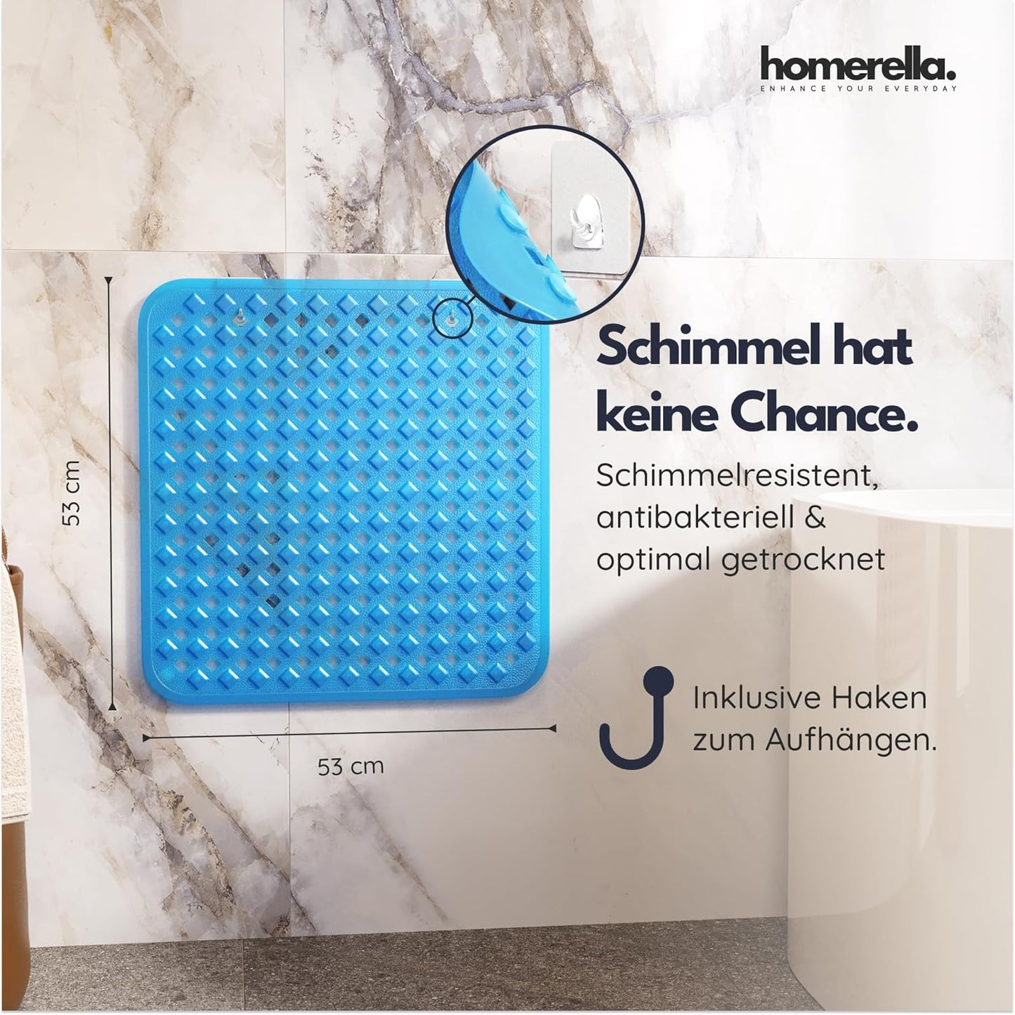 Duschmatte, Blau