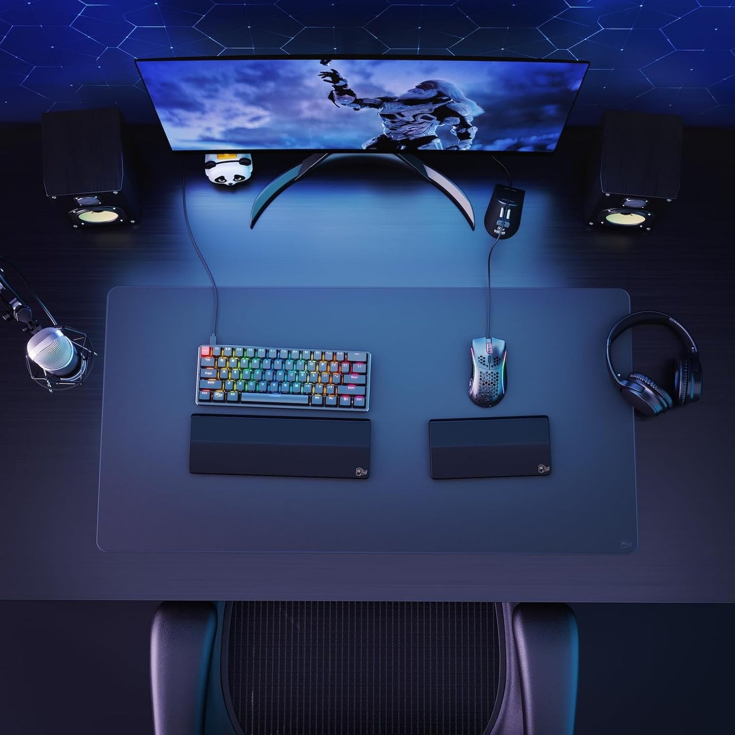 Handballenauflage für Tastatur, Modern, minimalistisch Kompakt Onyx