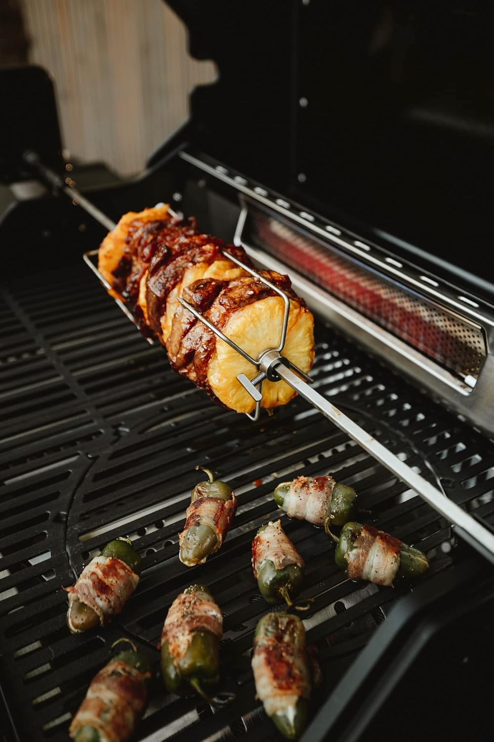 Grillspiess Pro mit Elektromotor (bis 10kg), Single