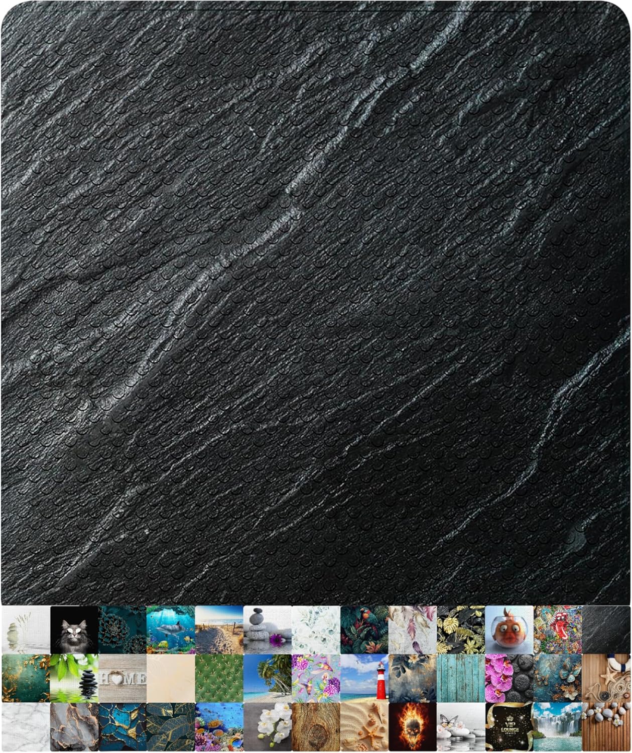 Rutschfest Badematte, schimmelresistent, Granit-Motiv, Granit