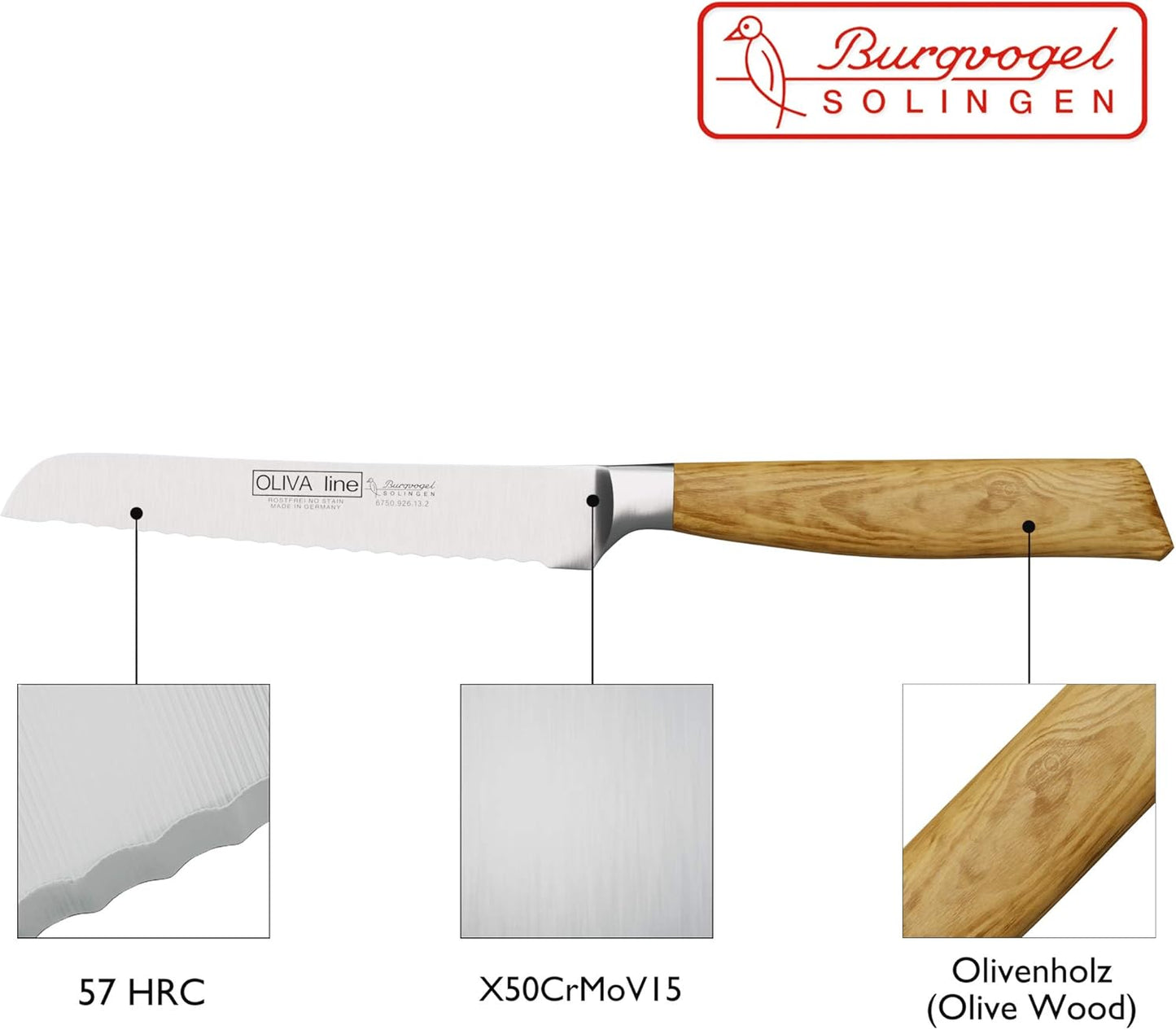 Brötchenmesser Oliva