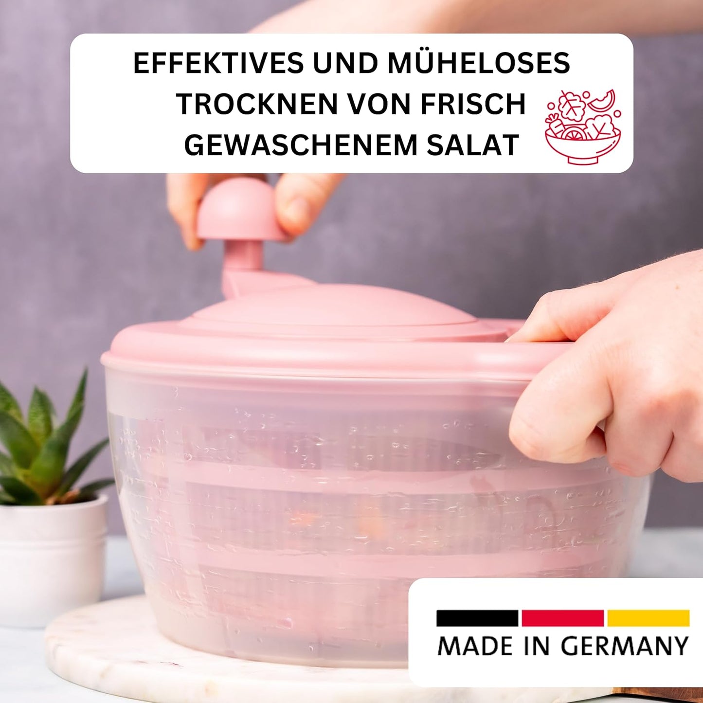 Salatschleuder Fortuna, Rosa, Standard