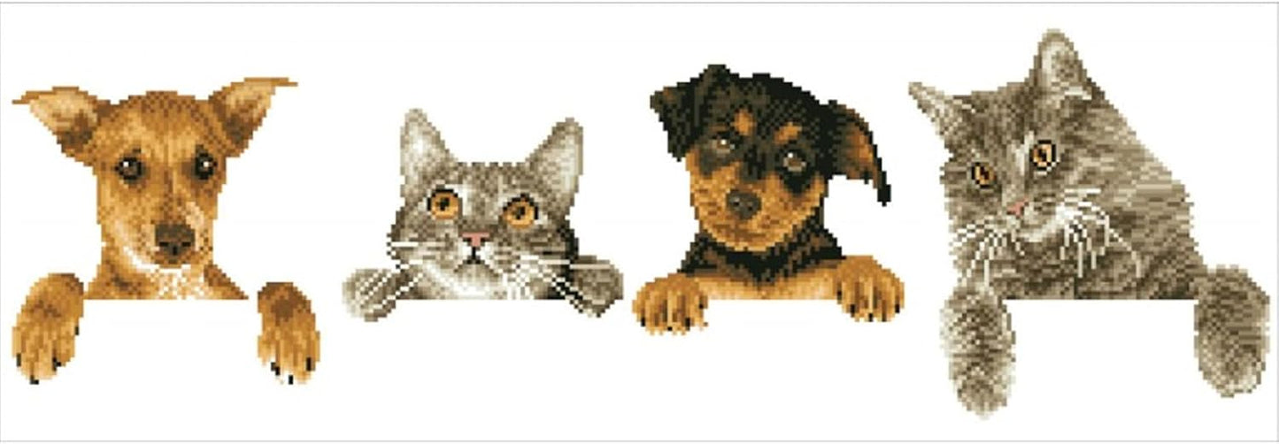 Diamond Painting "Hang in there" 81 x 28 cm, Mittel Mehrfarbig