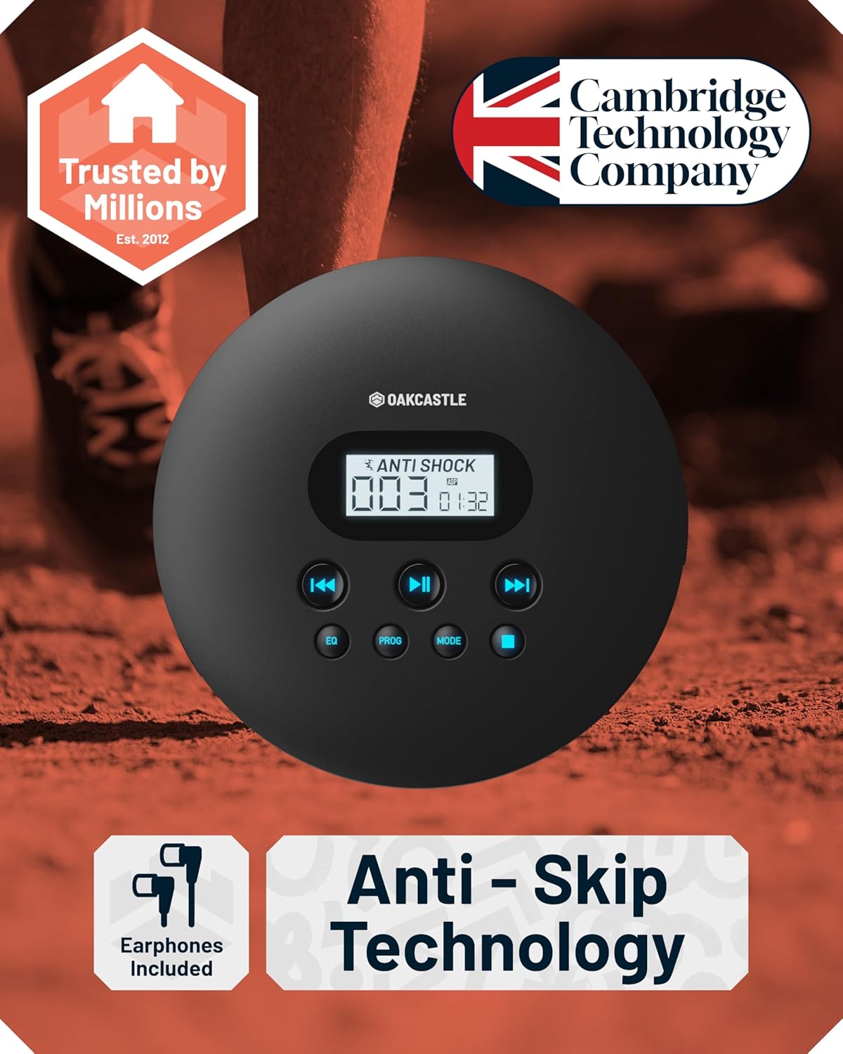 Tragbarer CD-Player mit Bluetooth-Funktion