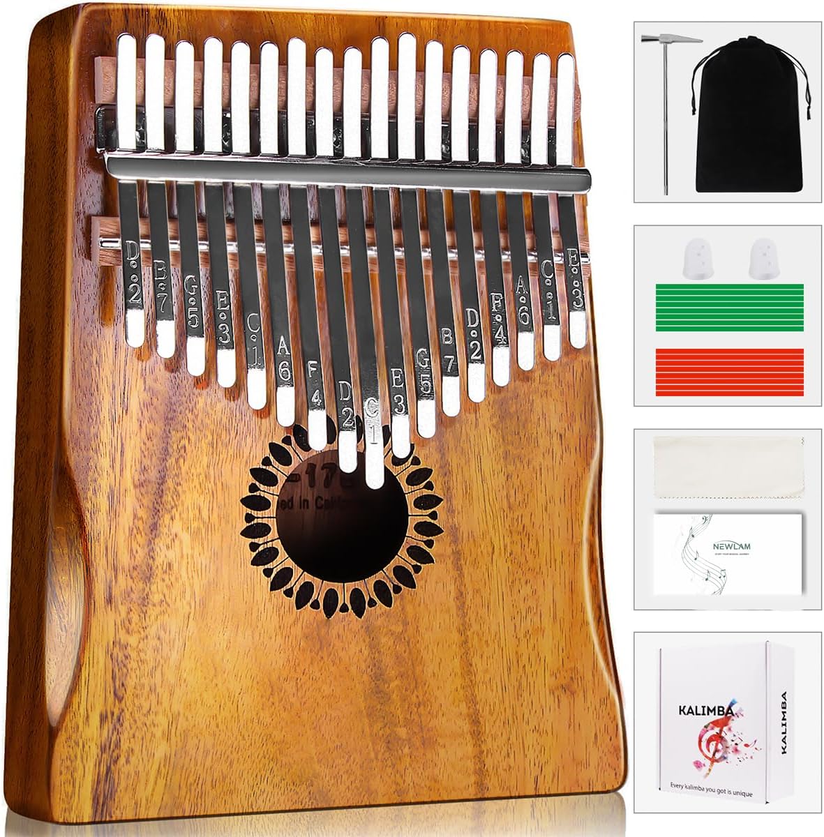 Kalimba Daumenklavier, Holz 17 Tasten