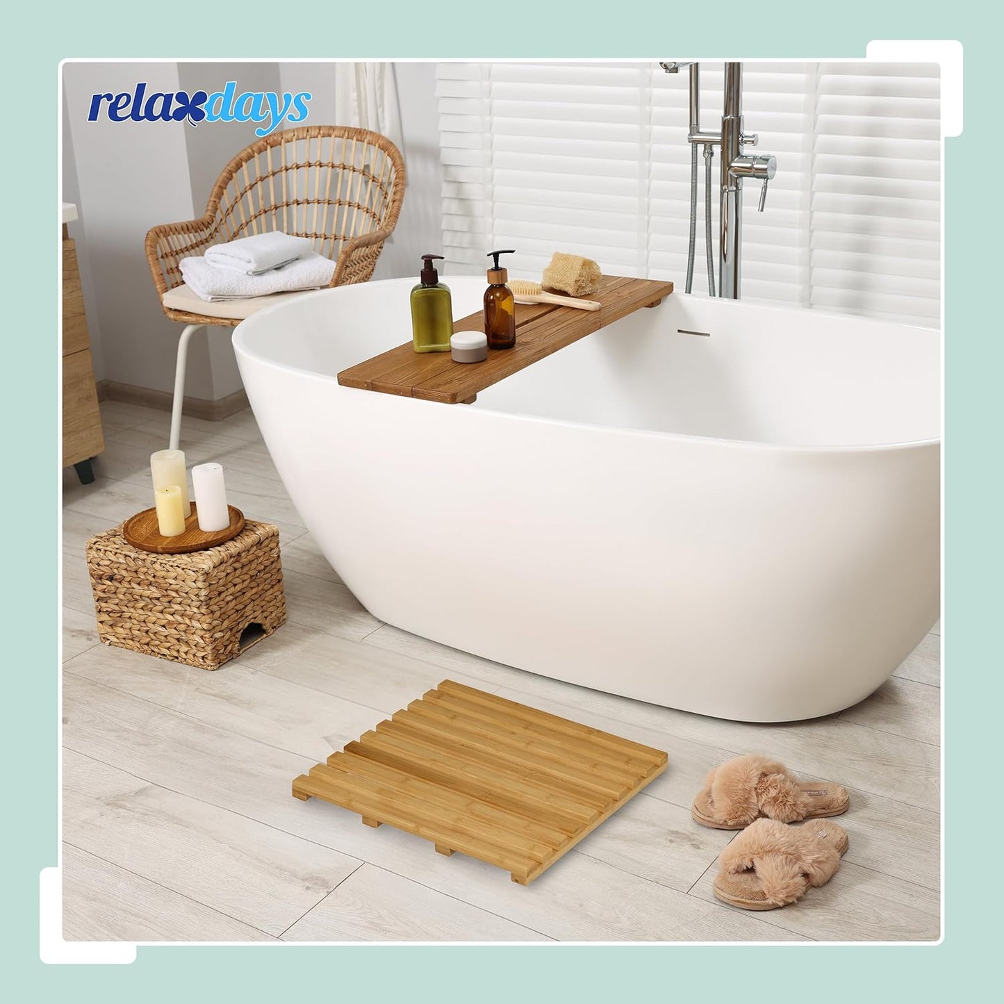 Badematte für Dusche & Sauna, 50 x 50 cm