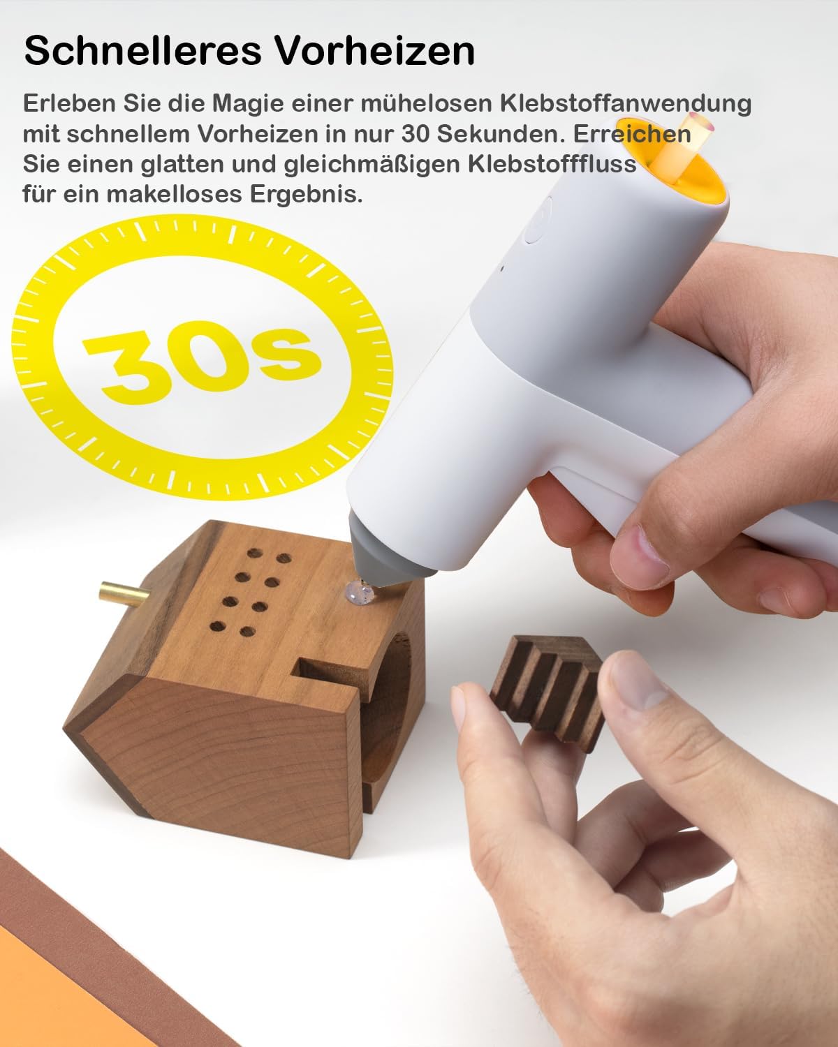 Akku-Heissklebepistole mit 10 Klebesticks