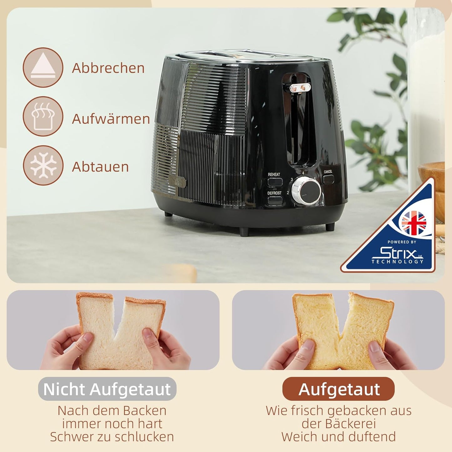 Wasserkocher- und Toaster-Set mit Kalkfilter