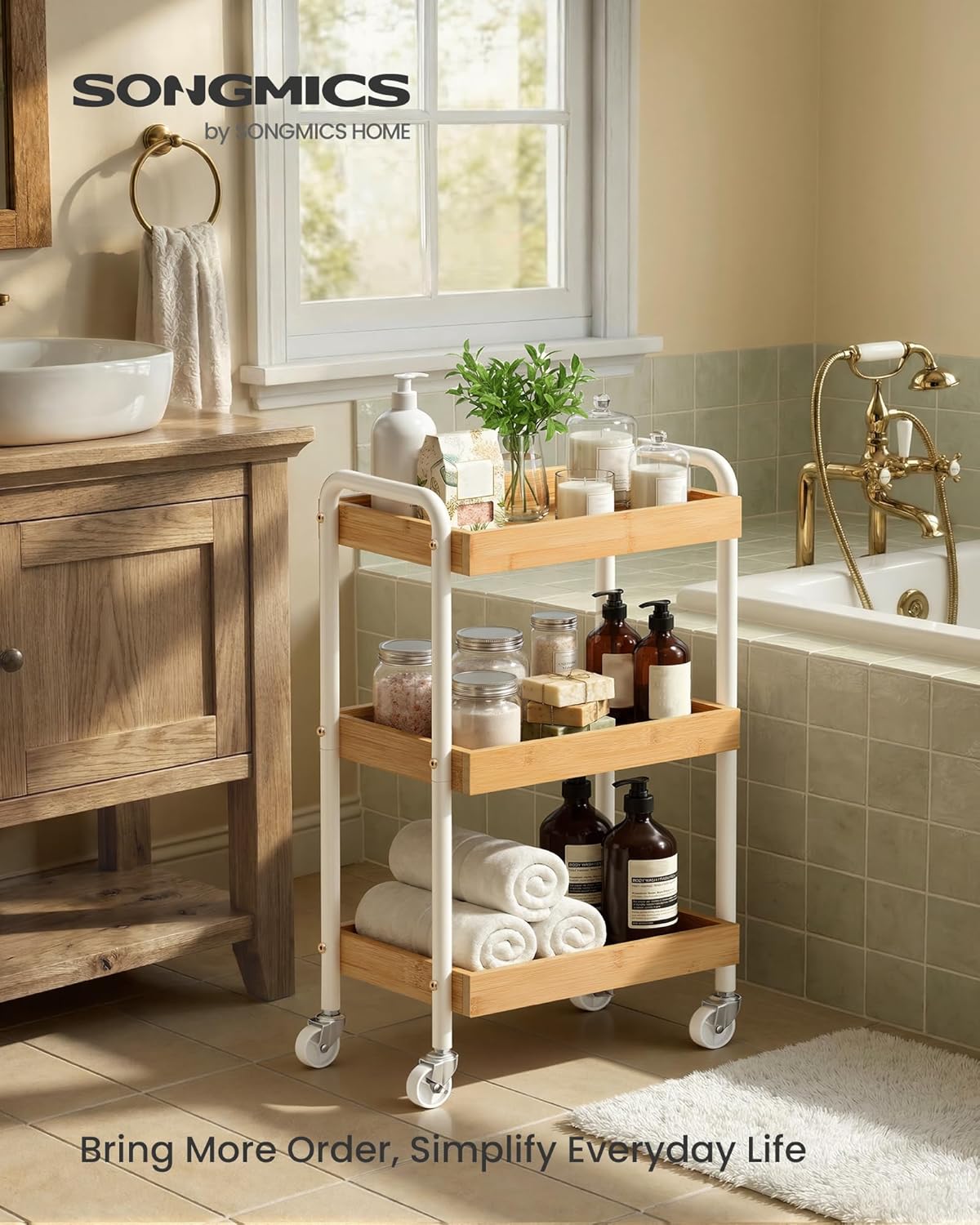 Servierwagen, Naturbeige
