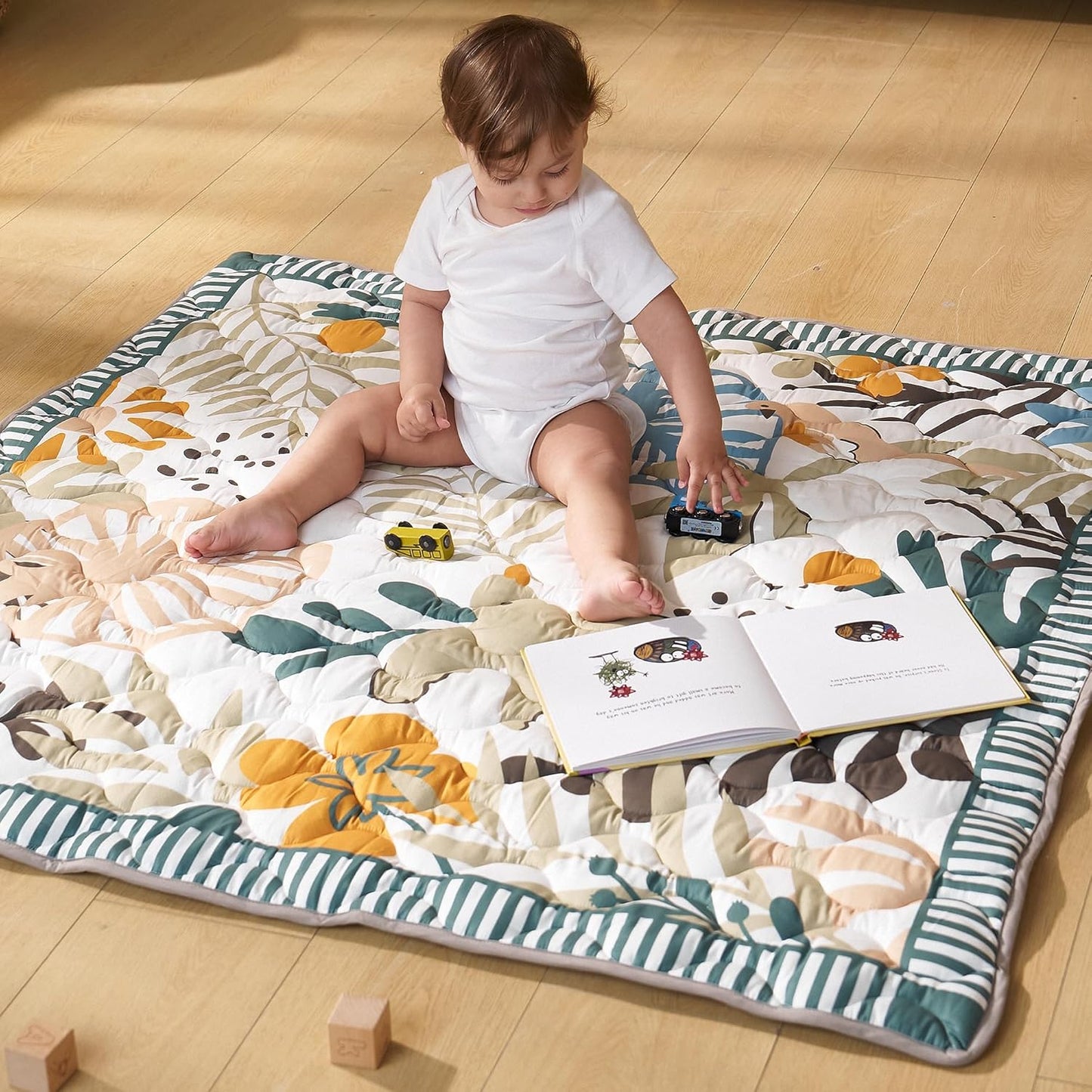 Spielunterlage für Babys, Grün Wald