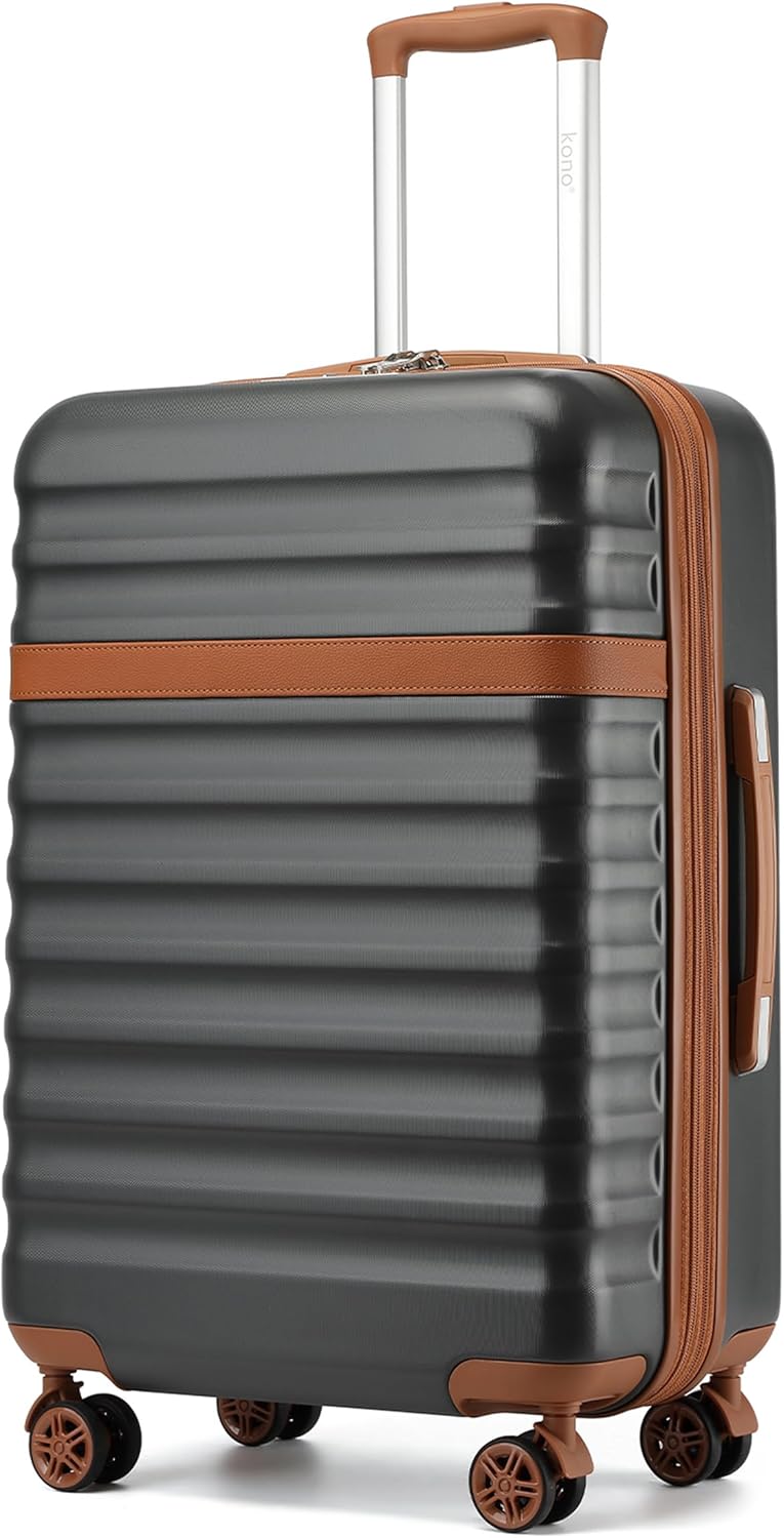 Hartschalenkoffer, XL(75cm) Grau/Braun