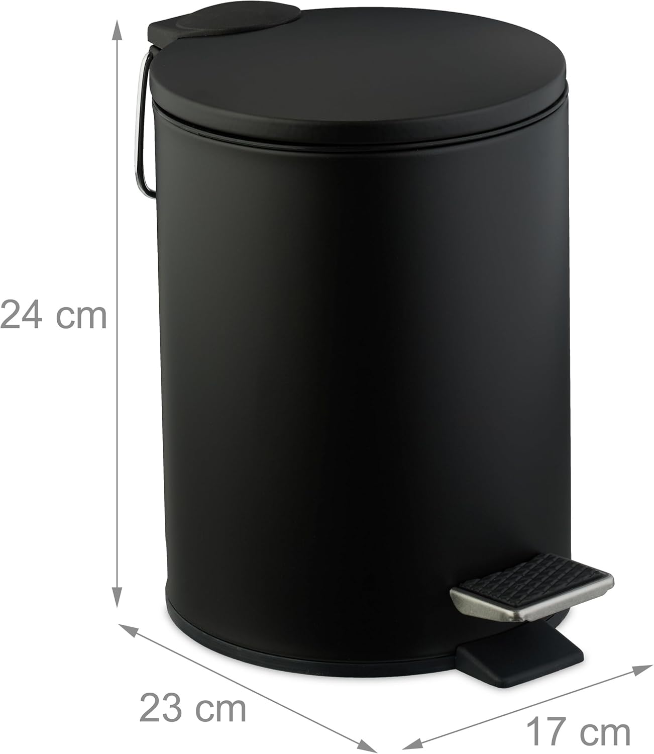Kosmetikeimer mit Softclose-Funktion, schwarz